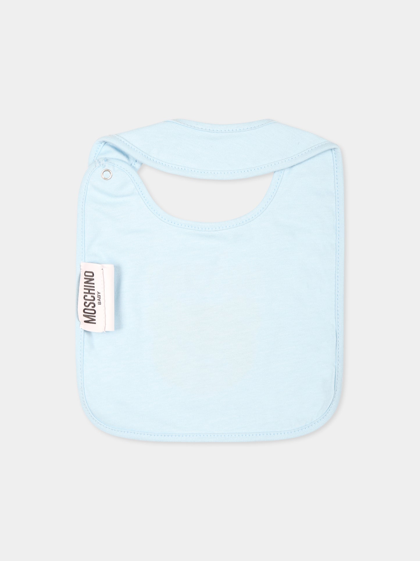 Set accessori celeste per neonato con Teddy Bear,Moschino Kids,MUY079 LCA40 40304