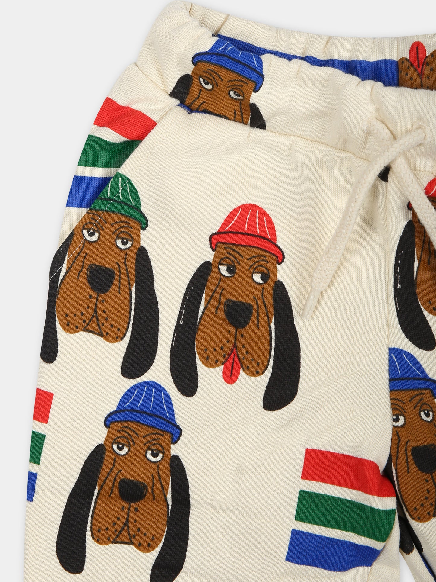 Pantaloni avorio per neonati con cani,Mini Rodini,2413011500