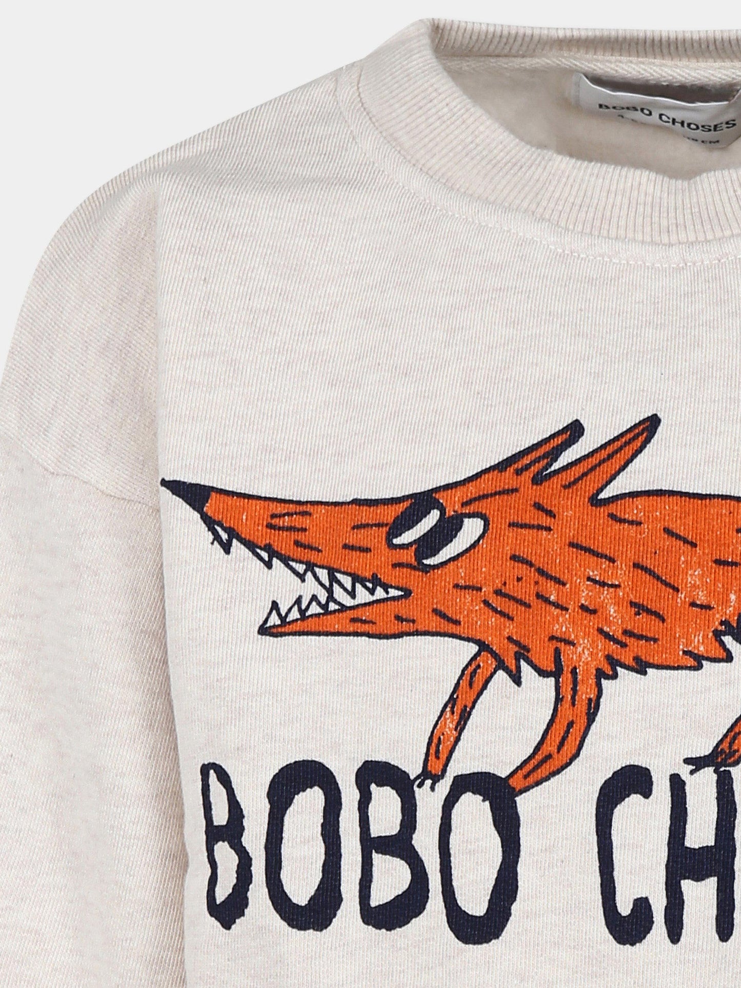Felpa beige per bambini con volpe,Bobo Choses,B224AC044