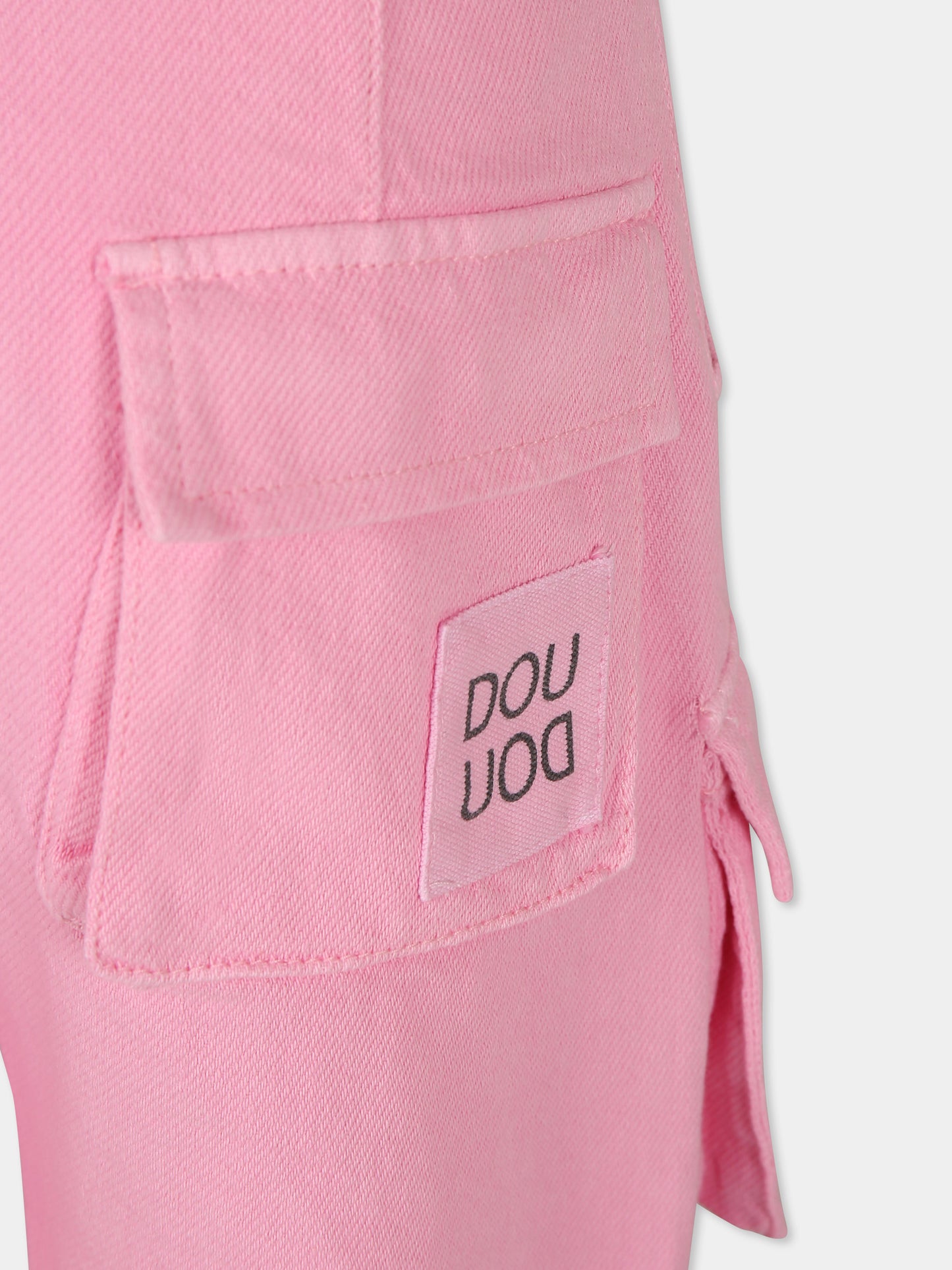 Pantaloni rosa per bambina con logo,Douuod Kids,DV6P20 Z2469 552