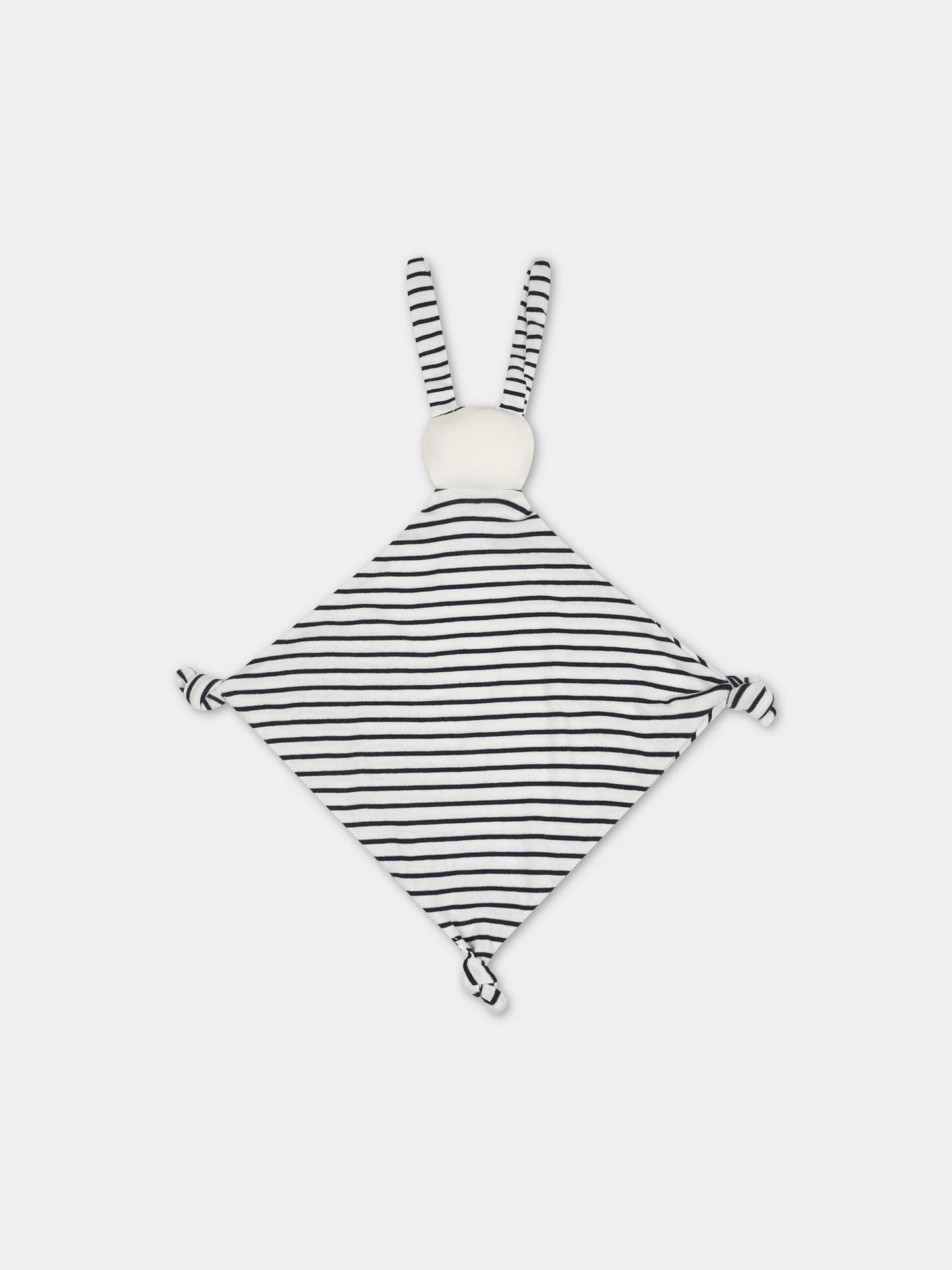 Doudou multicolor per neonati con coniglio,Petit Bateau,A0ASG MARSHMALLOW/SMOKING 01