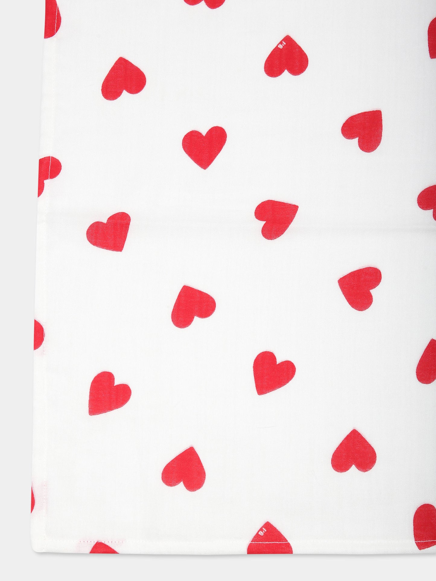 Mussola bianca per neonati con cuori,Petit Bateau,A0AVE MARSHMALLOW/TERKUIT 01