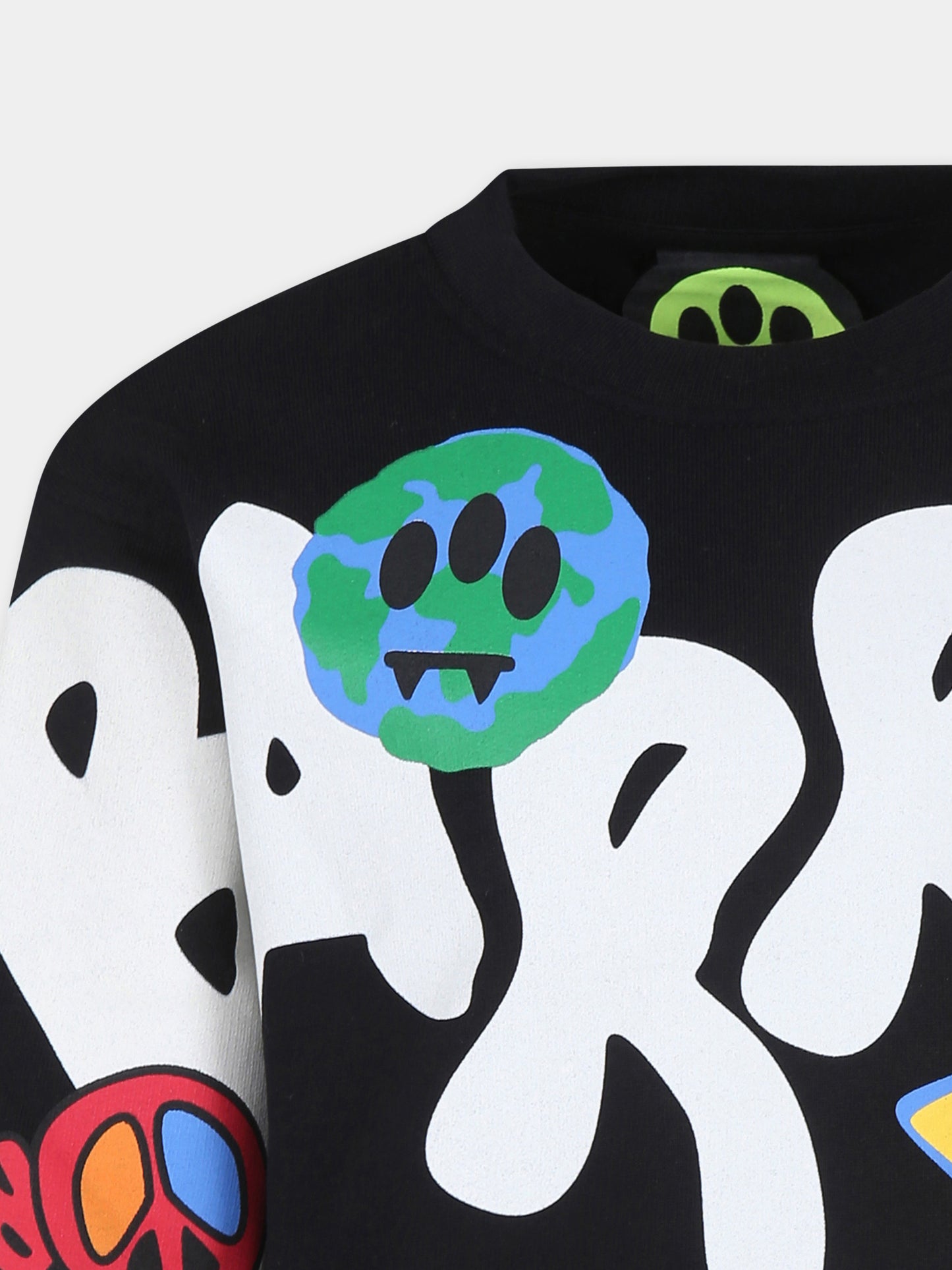 Black sweatshirt for kids with logo