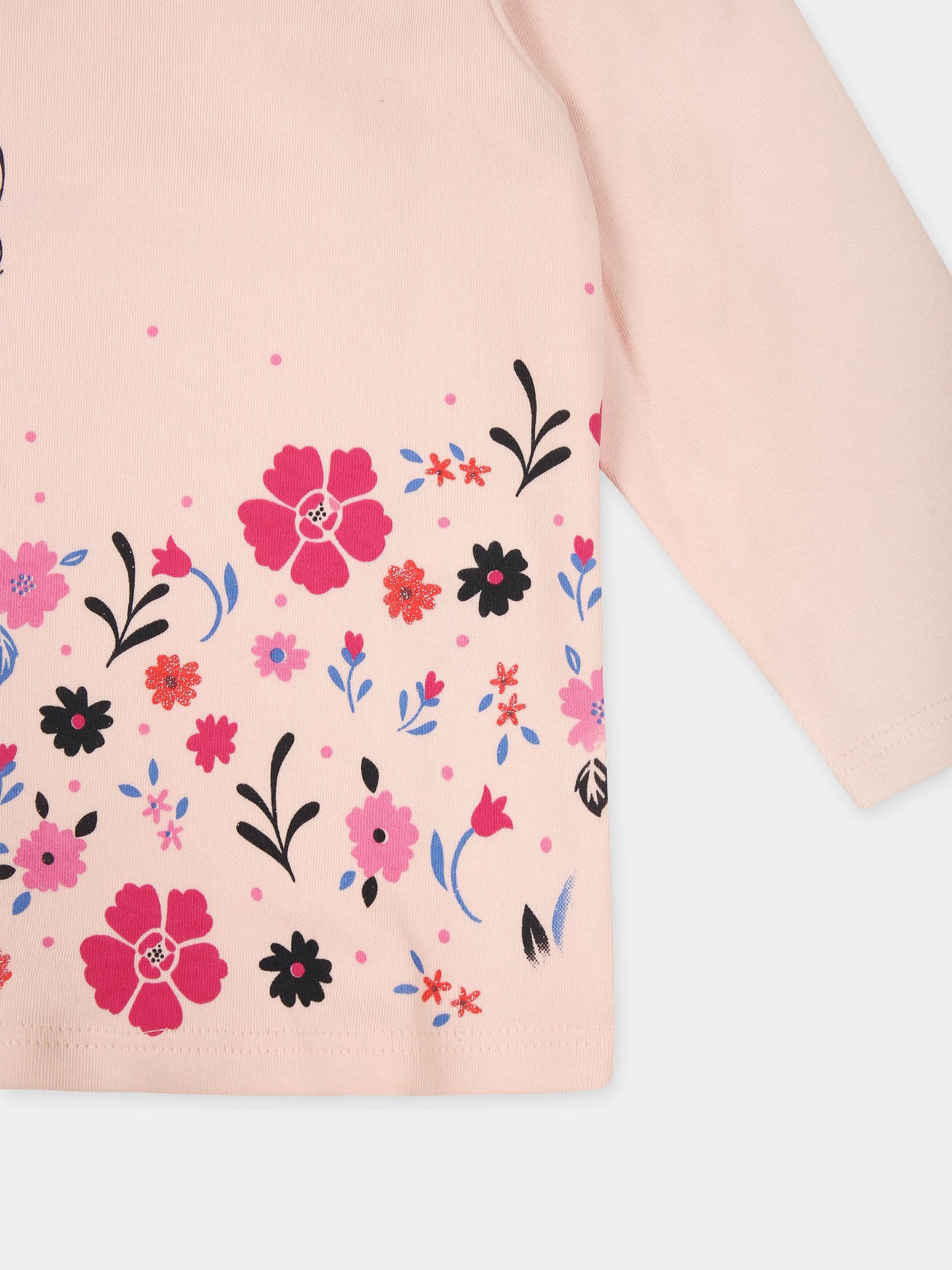 T-shirt rosa per neonata con stampa Bambi,Carrement Beau,Y30227 43B