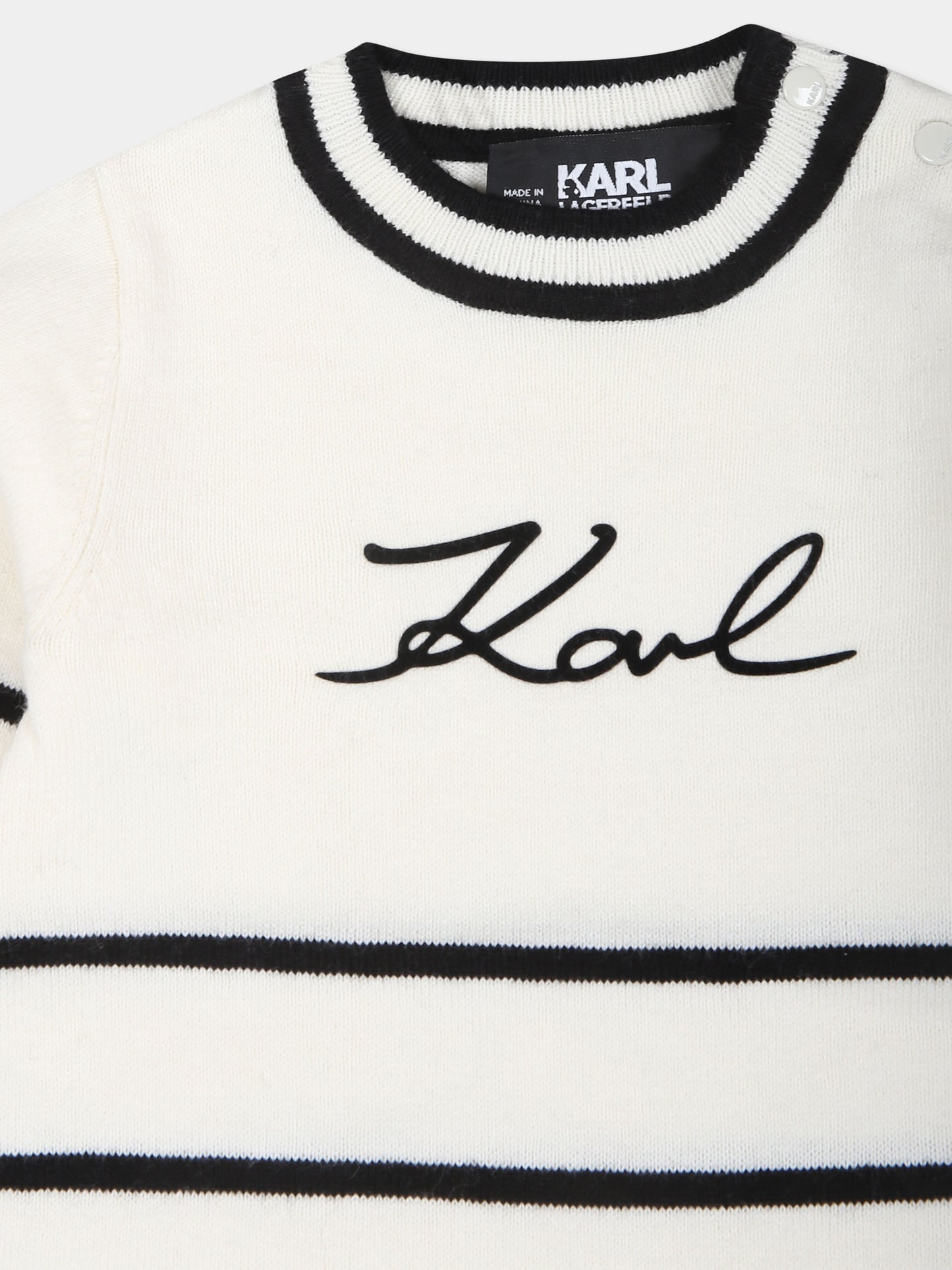 Tutina avorio per neonati con logo,Karl Lagerfeld Kids,Z30284 122