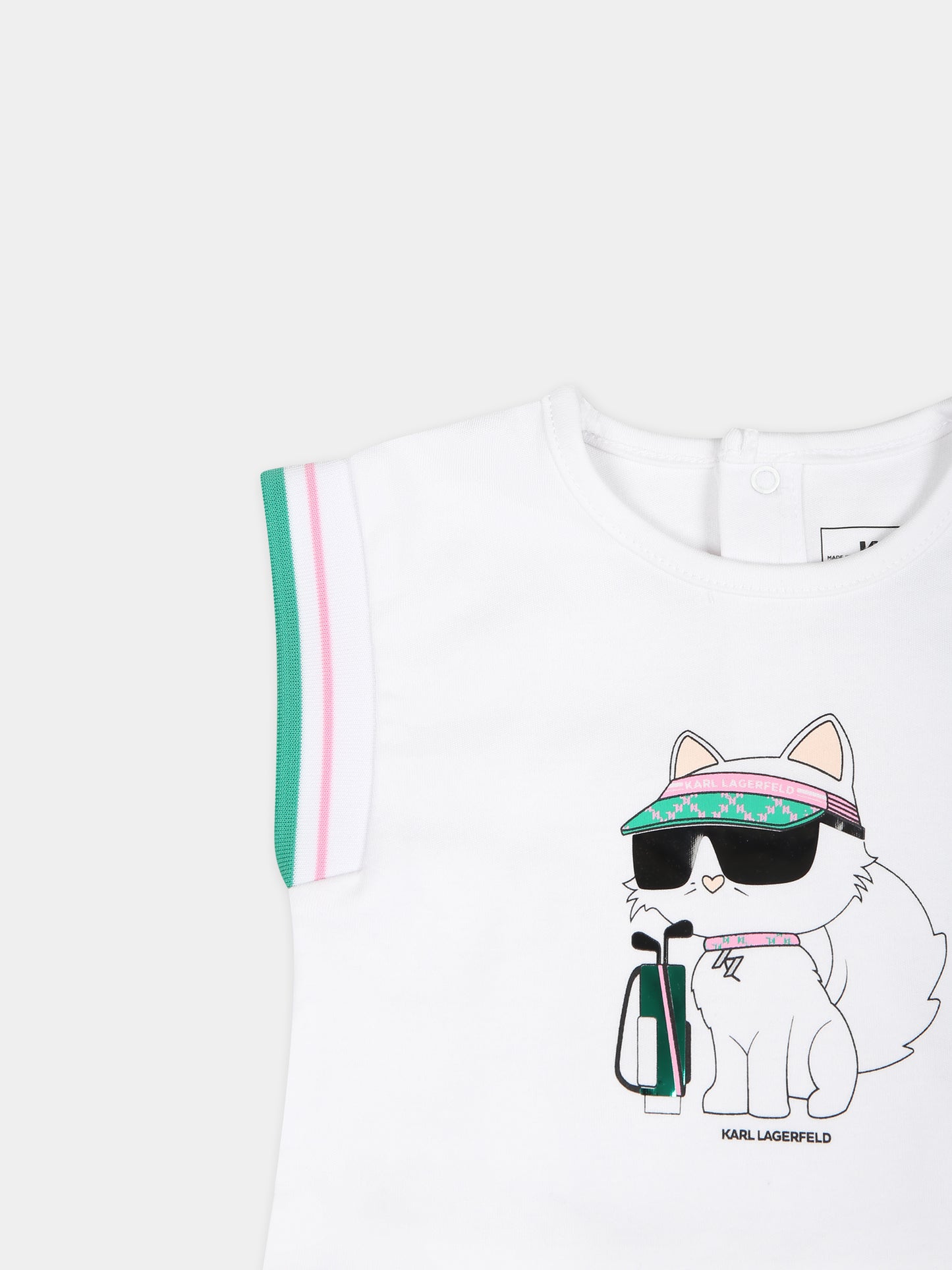 Completo rosa per neonata con Choupette e logo,Karl Lagerfeld Kids,Z30122 N34