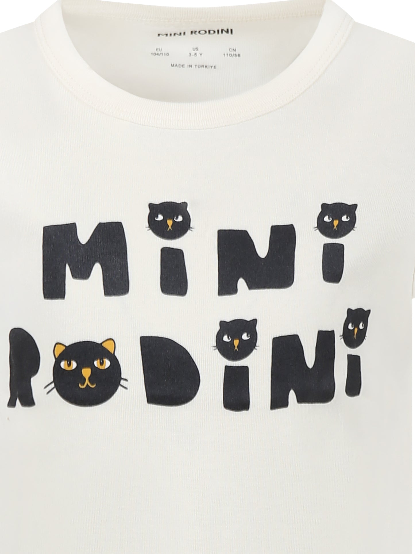 Ivory t-shirt for kids with cats