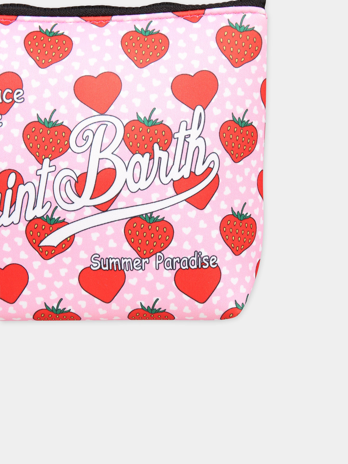 Pochette rosa per bambina con stampa fragola all-over,Mc2 Saint Barth,ALIN001 00543F