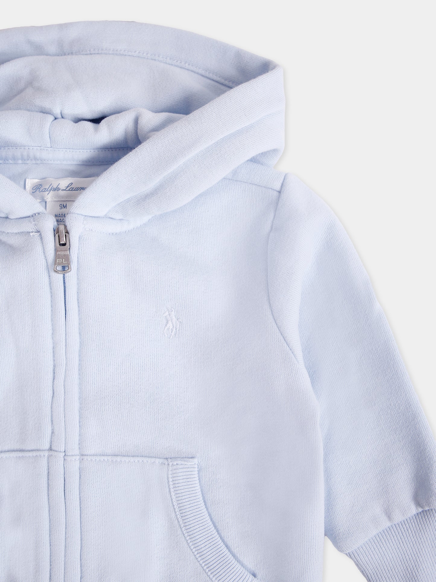 Light blue suit for baby boy with horse