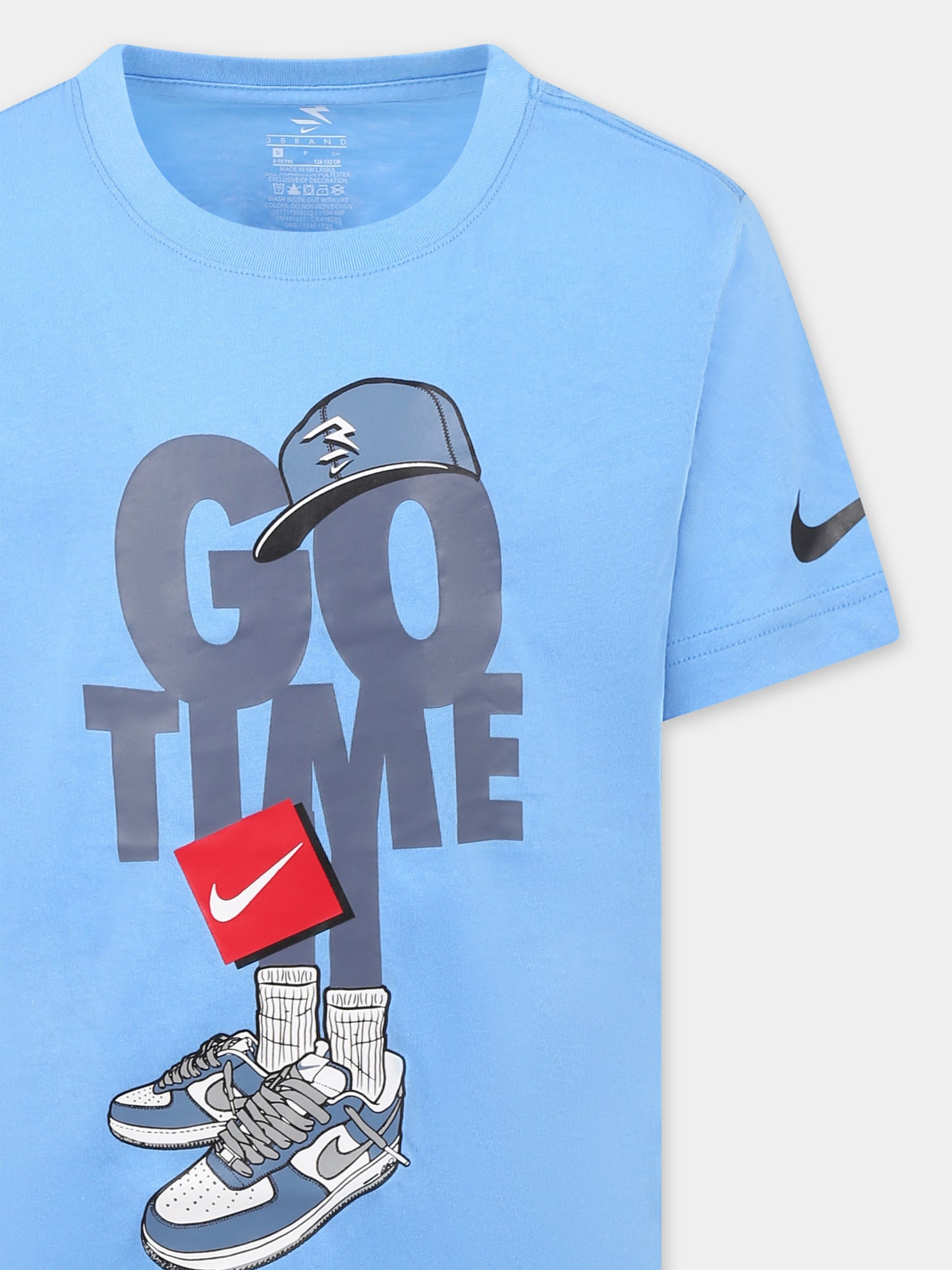 Light blue t-shirt for boy with writing