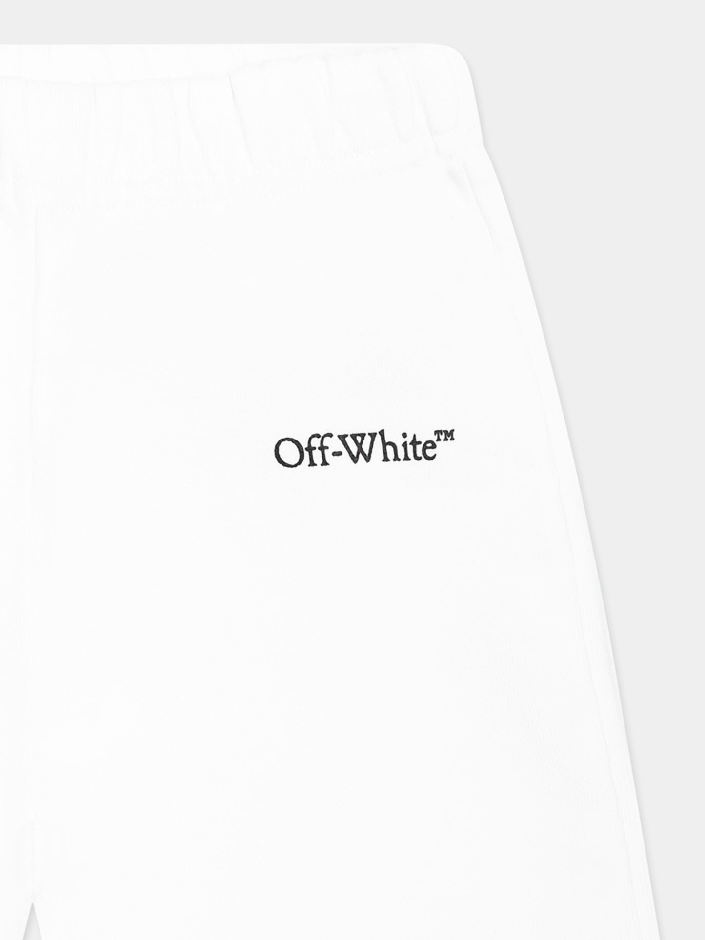 White shorts for baby boy with logo