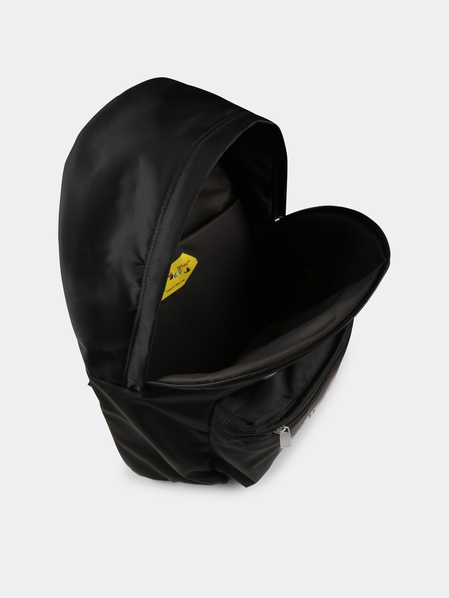 Black backpack for boy with arrows