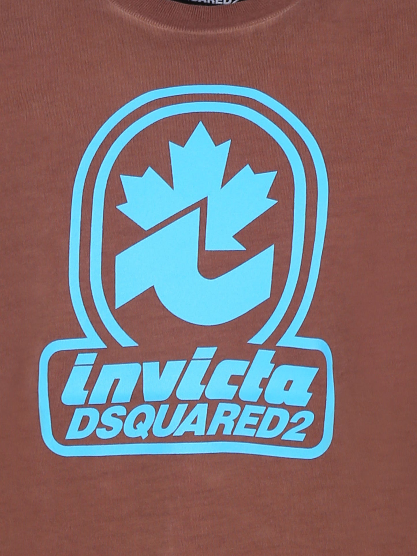 Brown t-shirt for kids with logo