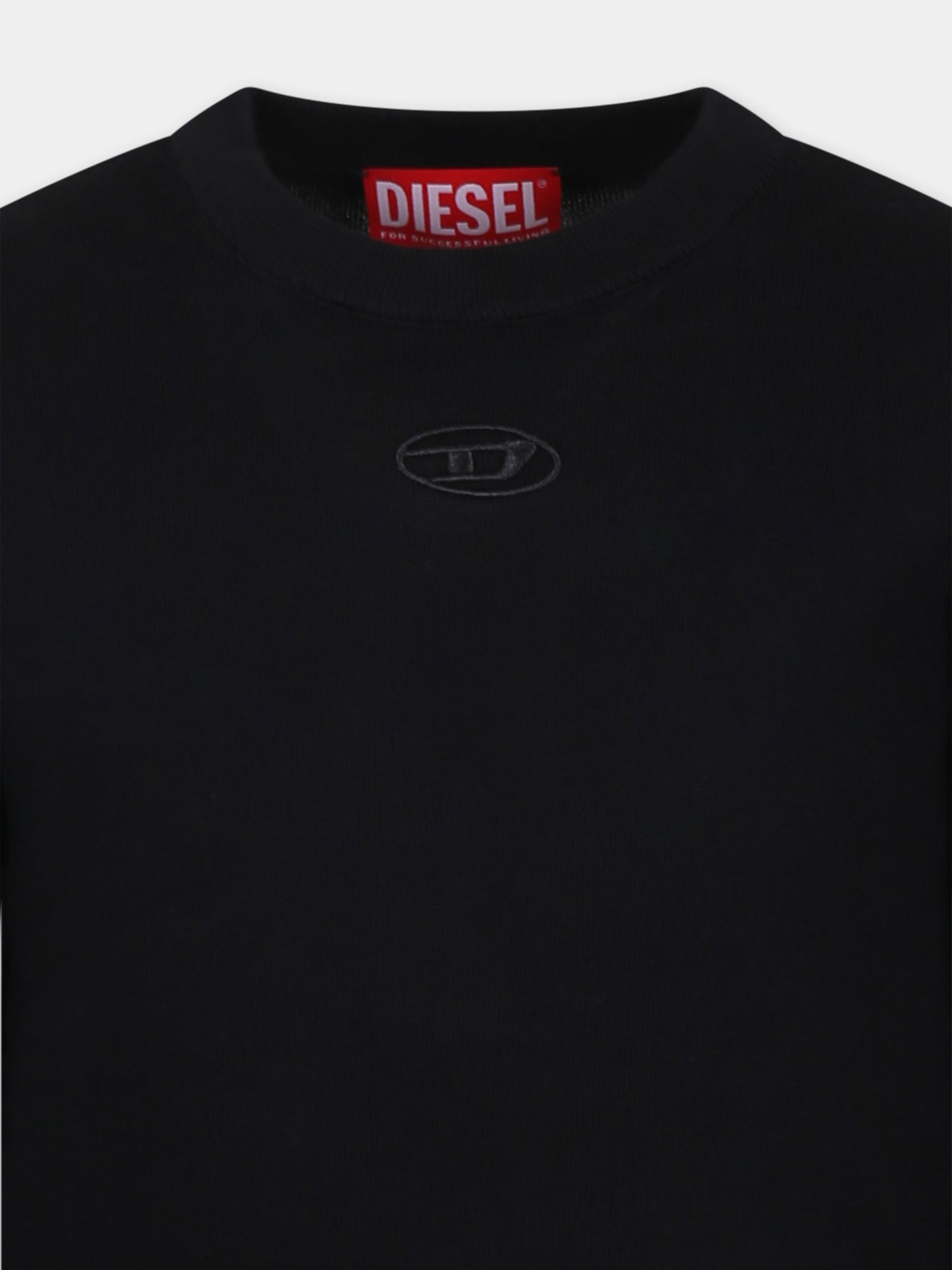 Maglione nero per bambino con logo,Diesel,J02277 KRLAXU K900