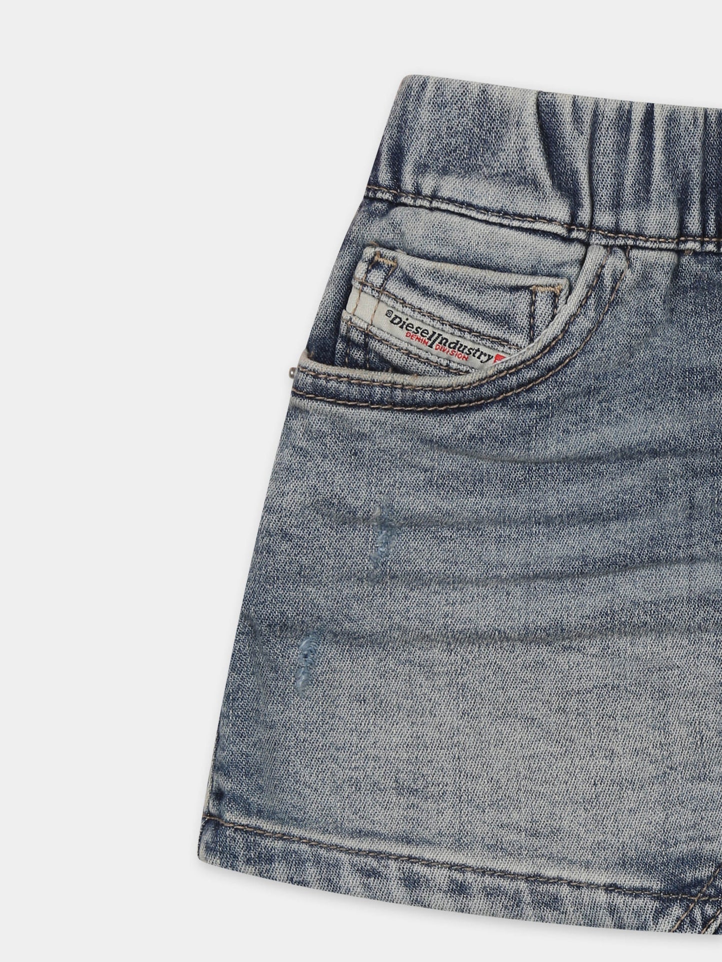 Denim skirt for baby girl with logo