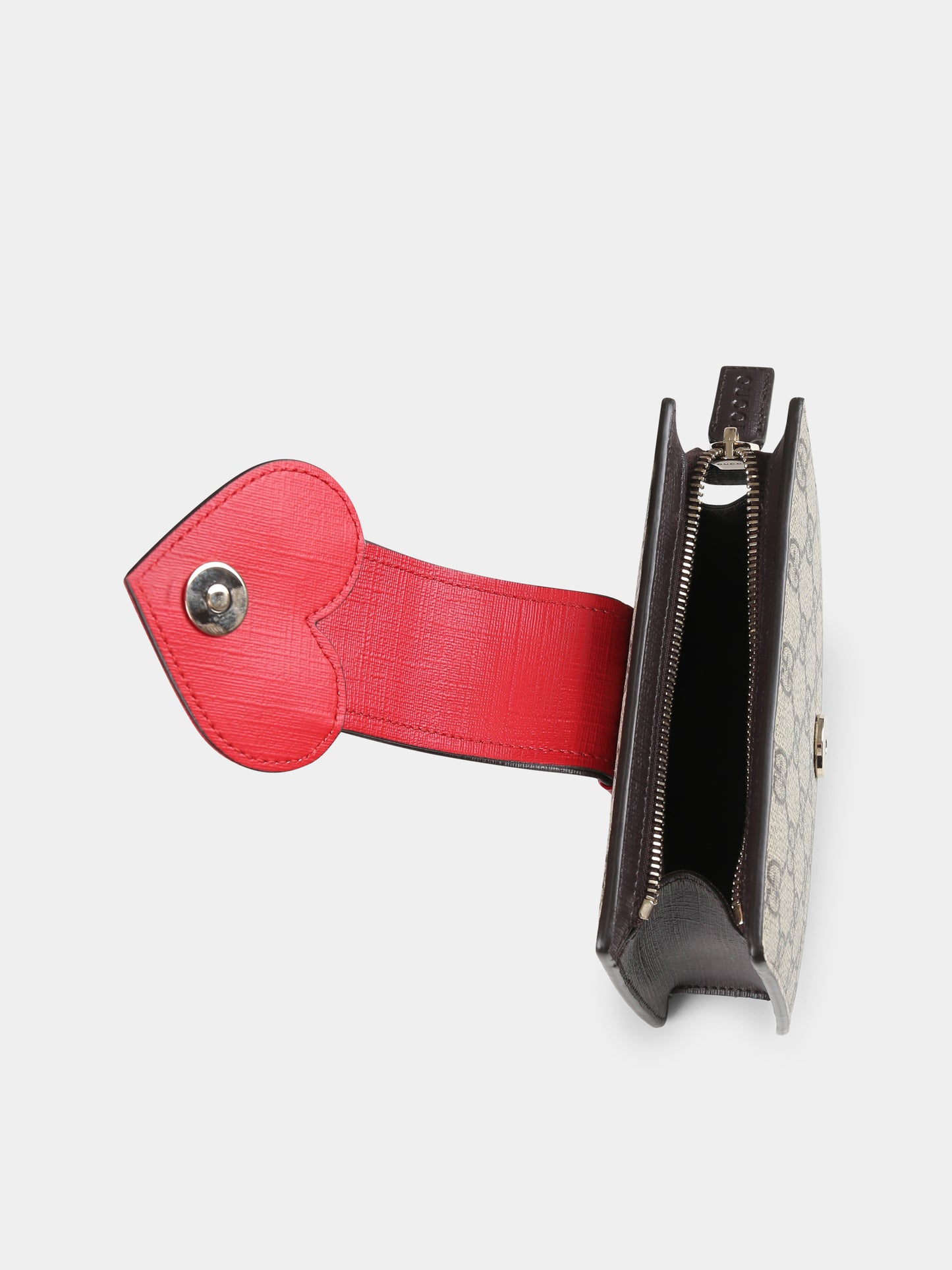 Borsa beige per bambina con dettaglio Web e cuore,Gucci Kids,793830 KAAAP 9751