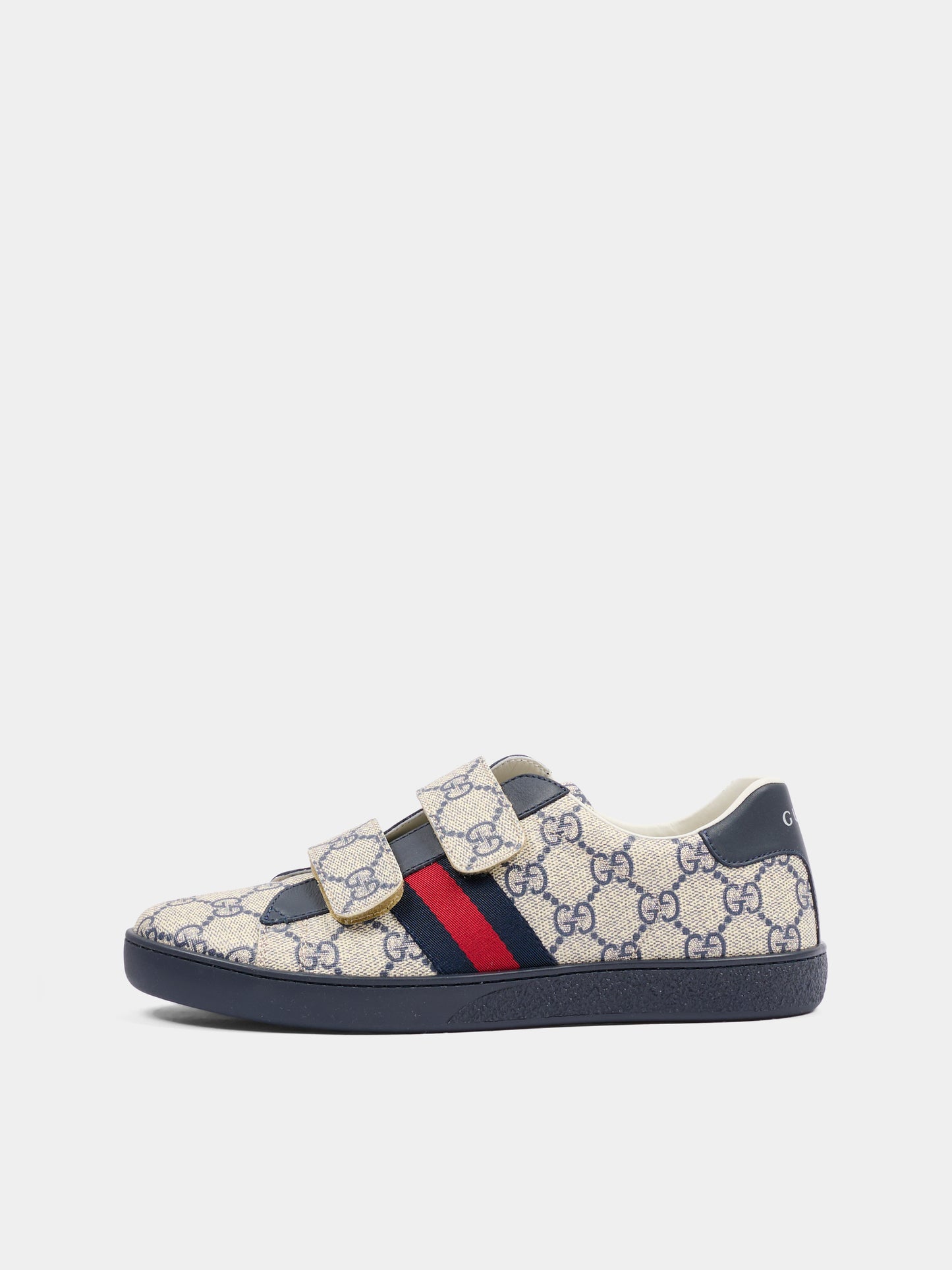 Sneakers Ace beige per bambini con dettaglio Web,Gucci Kids,463091 FACYF 4055