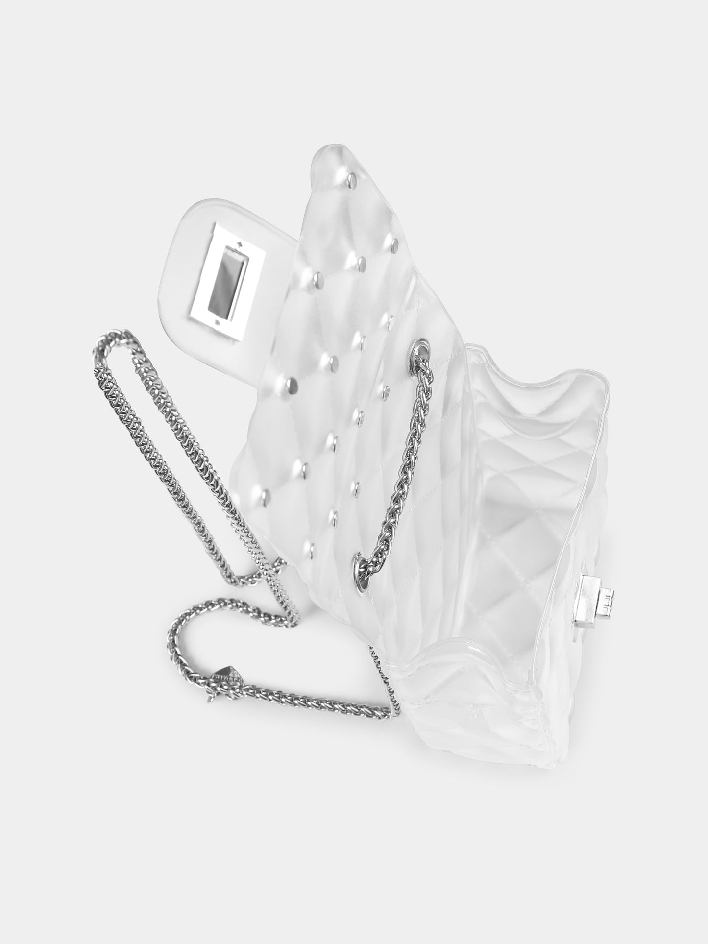 White bag for girl with crystals