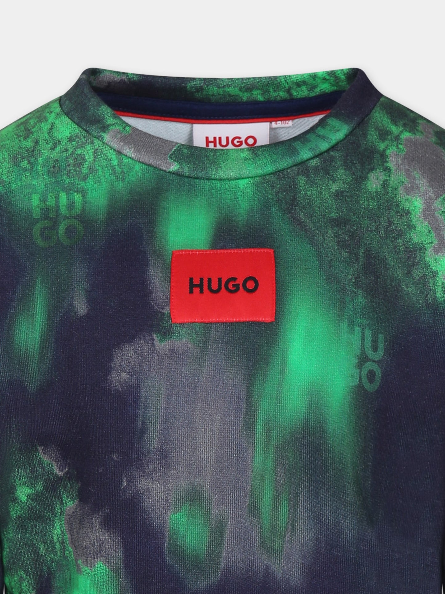 Felpa blu per bambino con logo,Hugo,G00351 V96