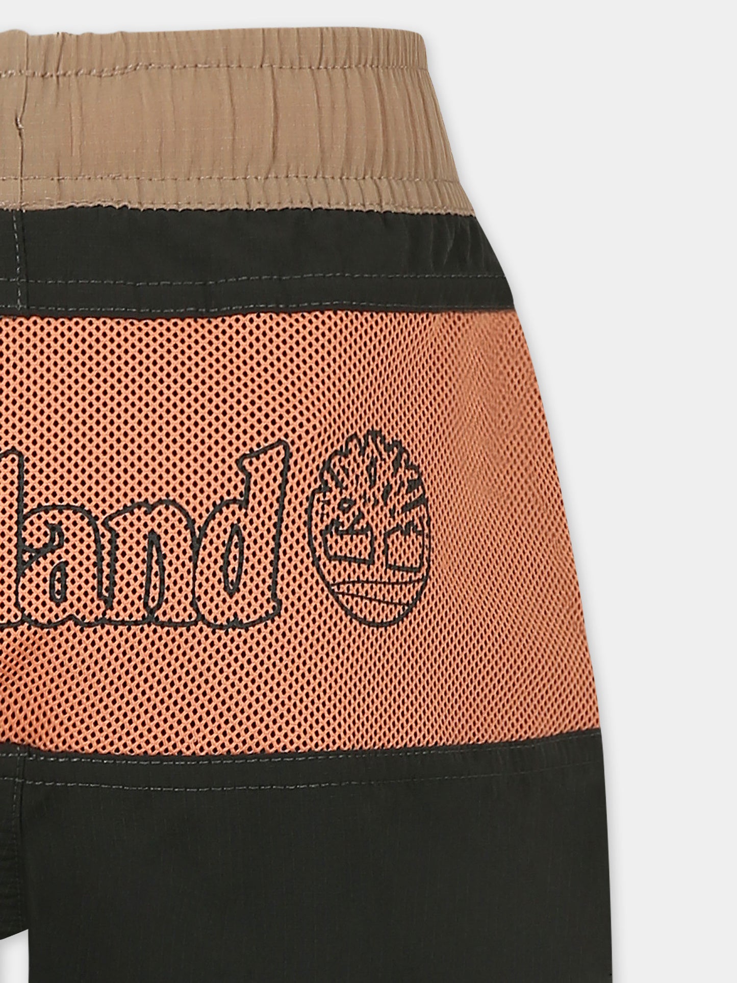 Shorts verdi per bambino con logo,Timberland,T60454 72A