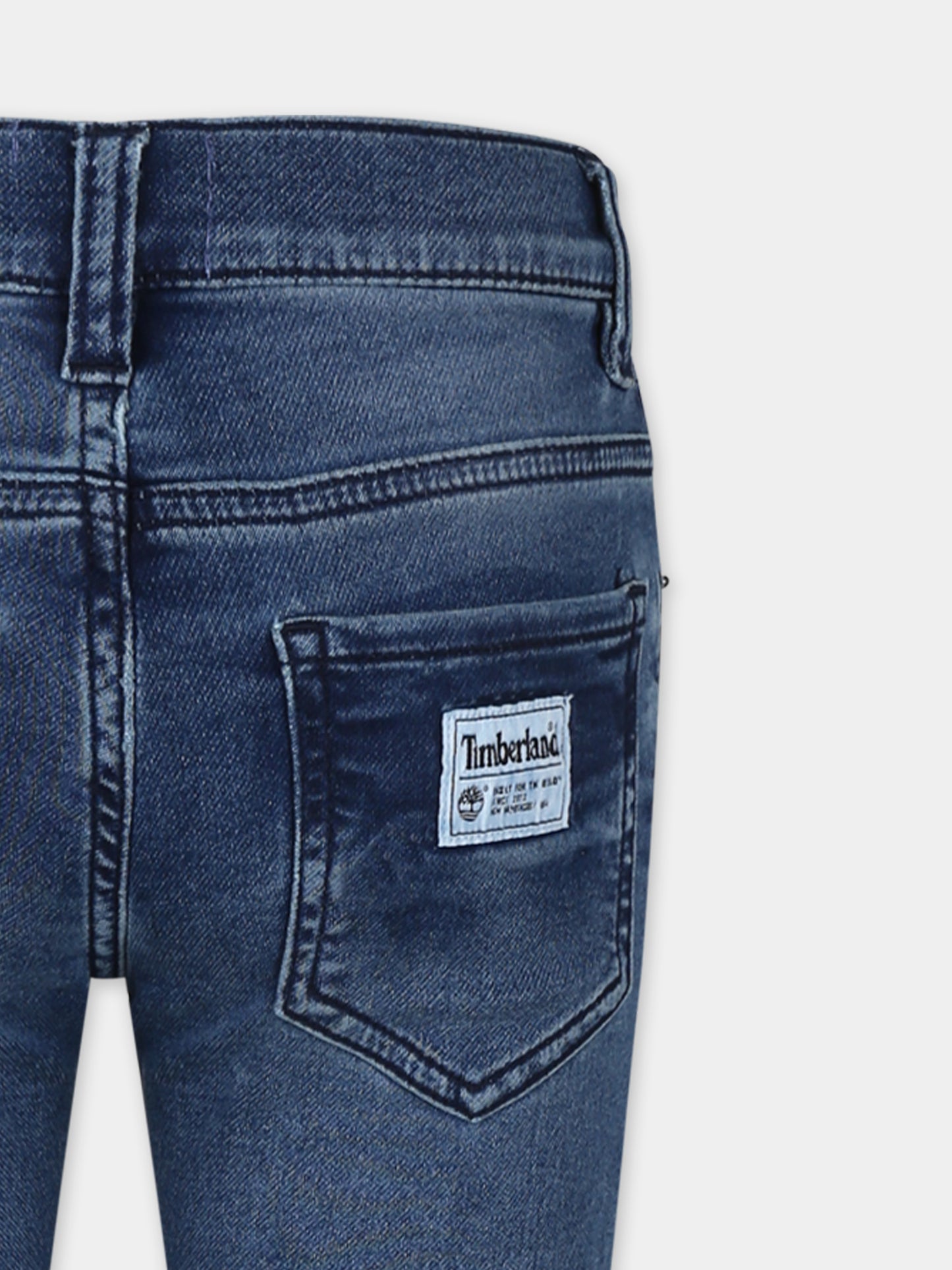Jeans denim per bambino con logo,Timberland,T60479 Z25