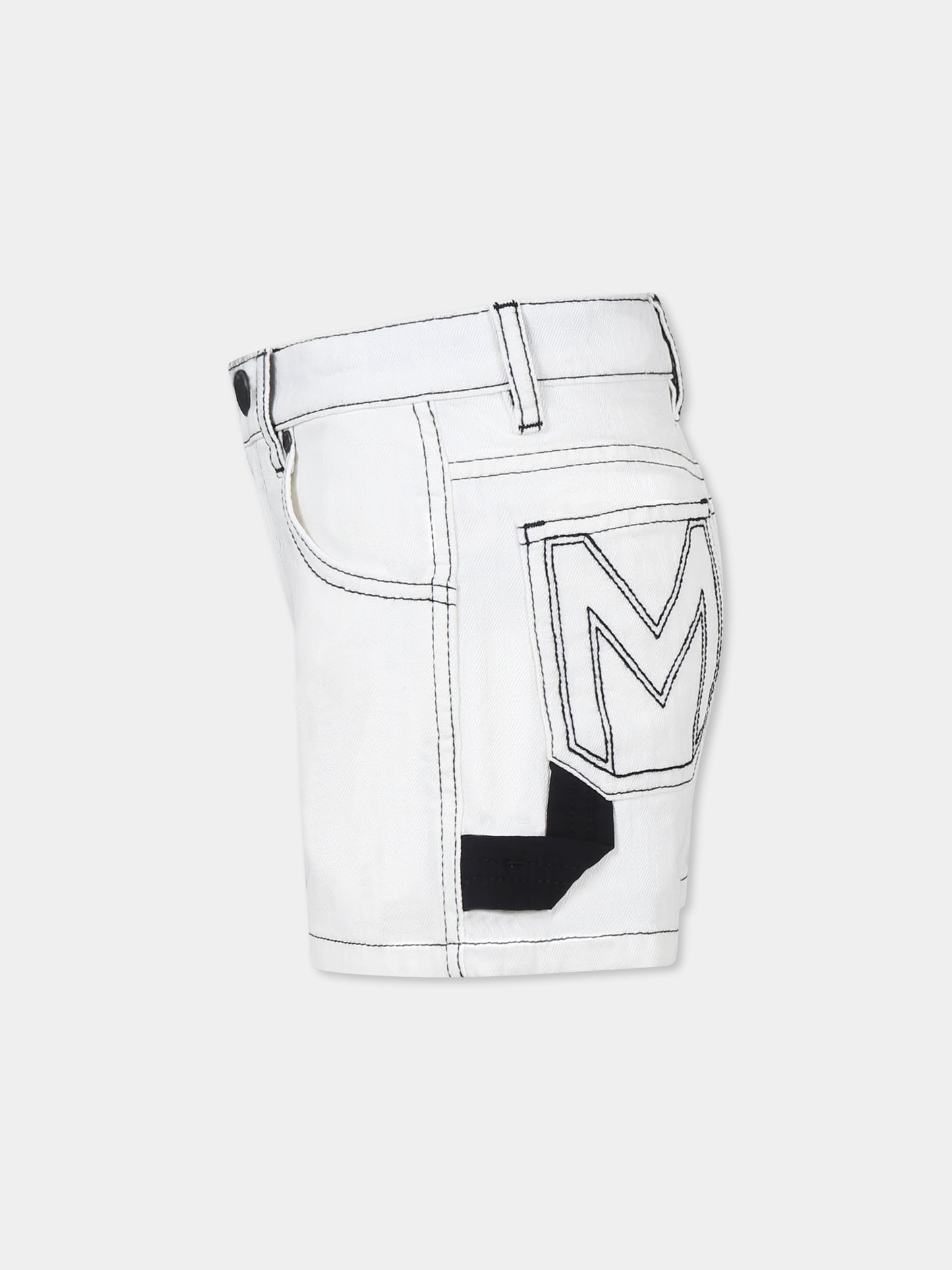 Shorts bianchi per bambina con logo,Marc Jacobs,W60535 148
