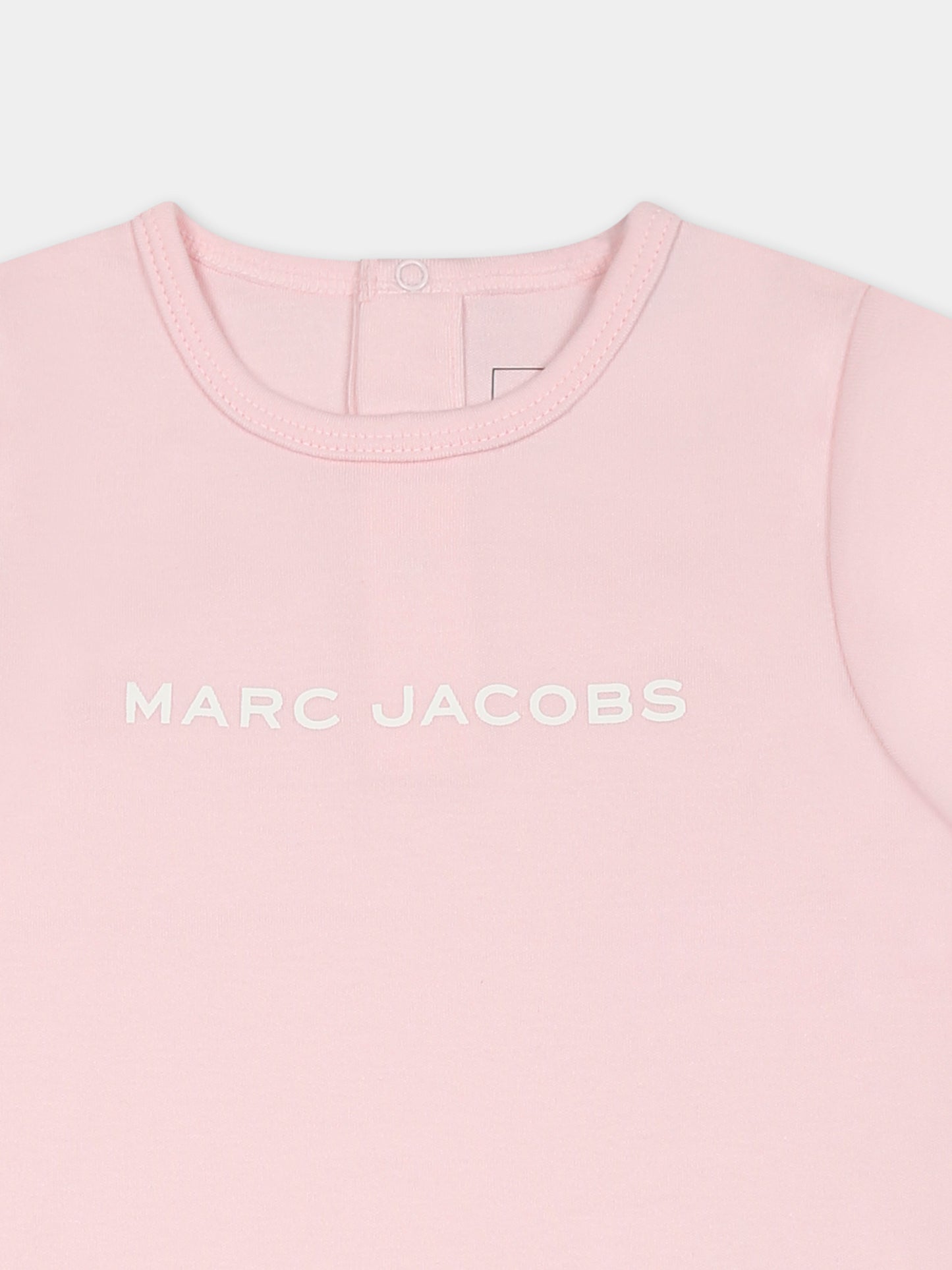 Completo rosa per neonata con logo e fiori,Marc Jacobs,W60517 475