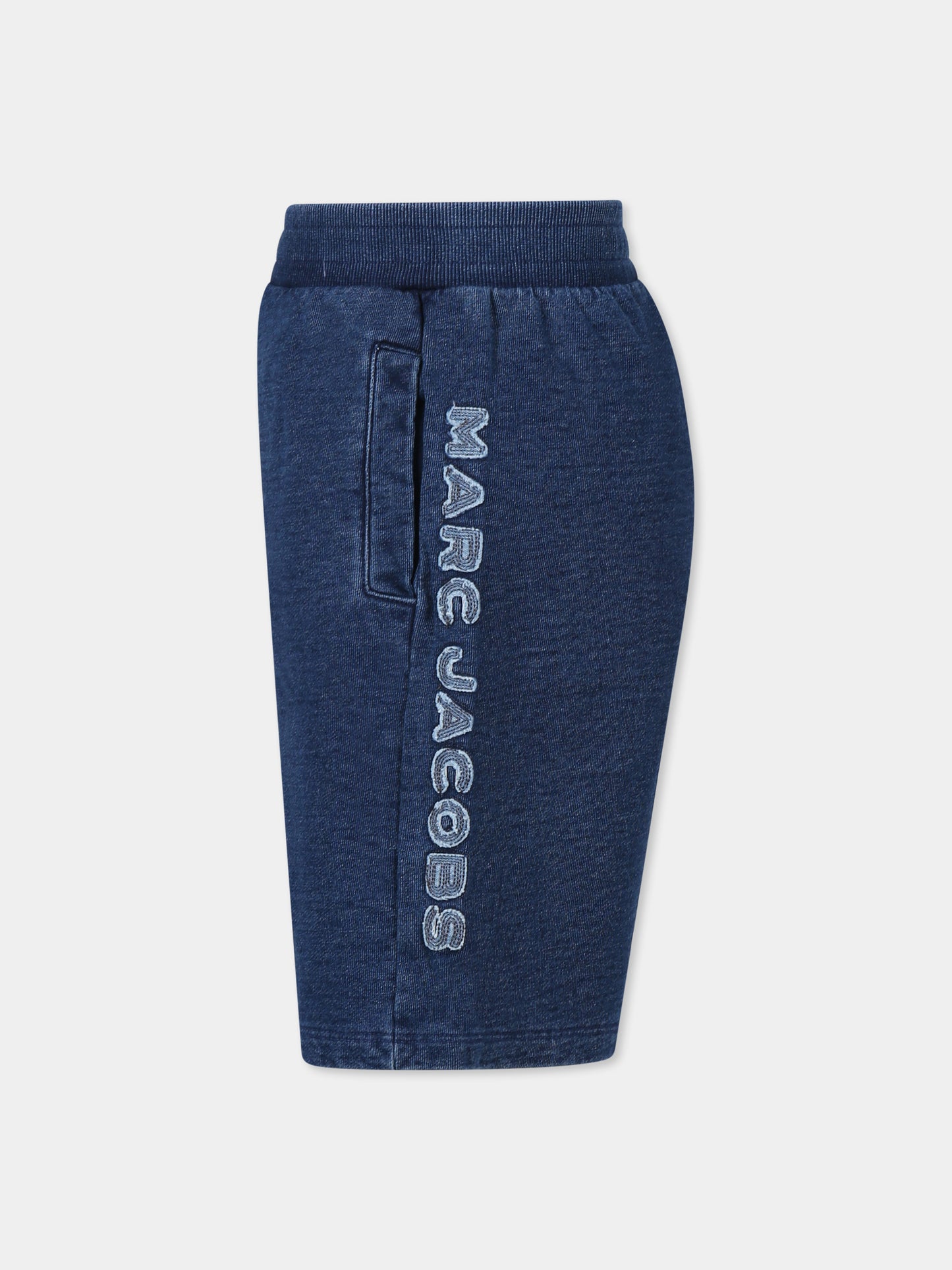 Shorts blu per bambino con logo,Marc Jacobs,W60476 Z10