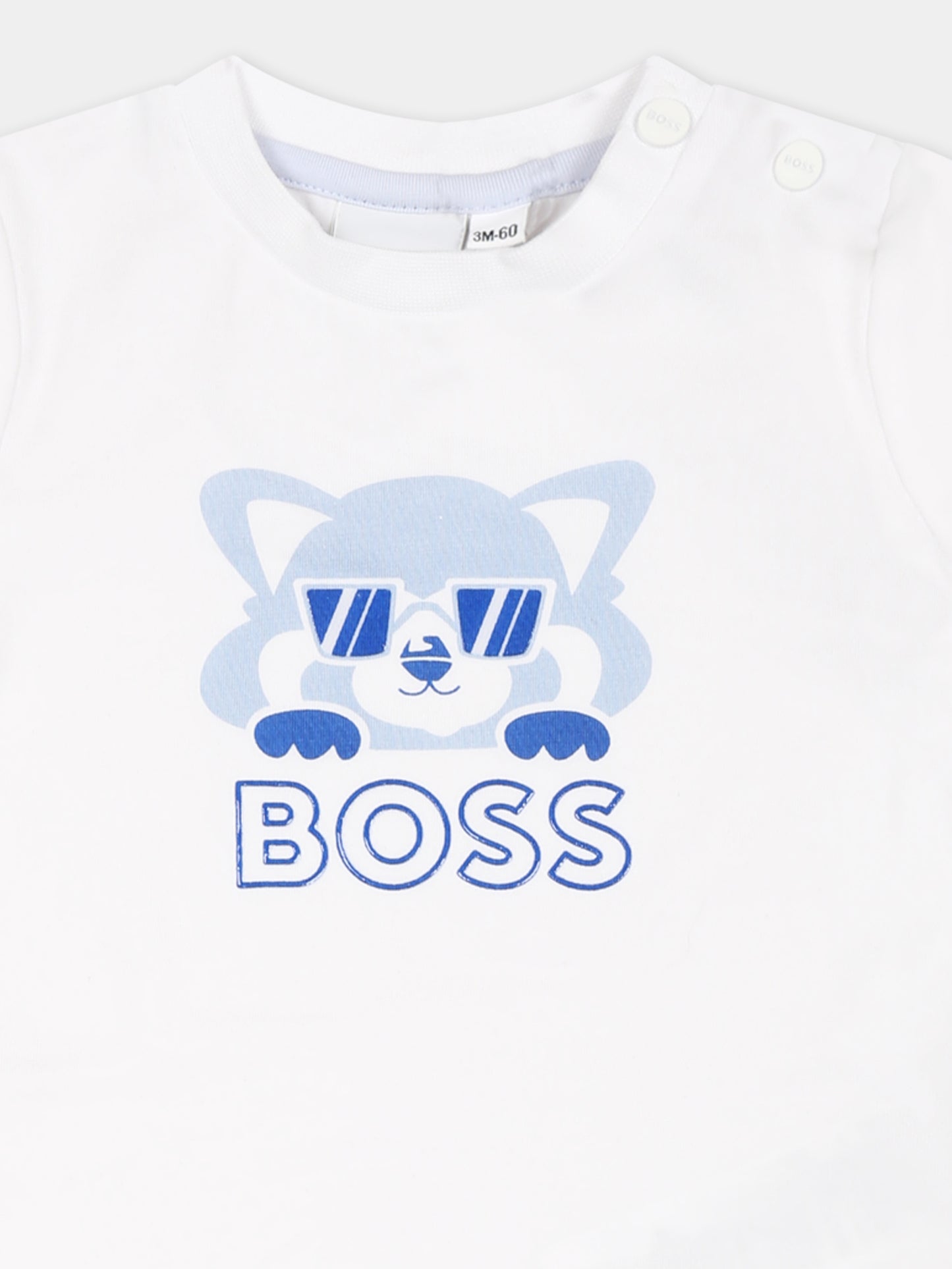 Completo multicolor per neonato con logo e panda,Boss,J52225 10P