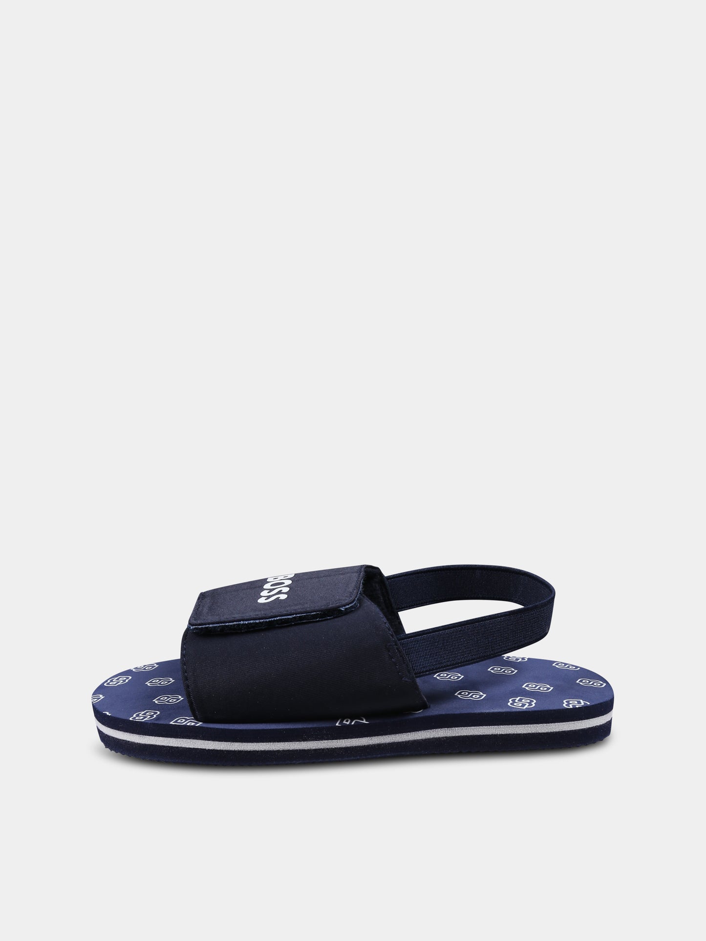 Sandali blu per bambino con logo,Boss,J52156 849