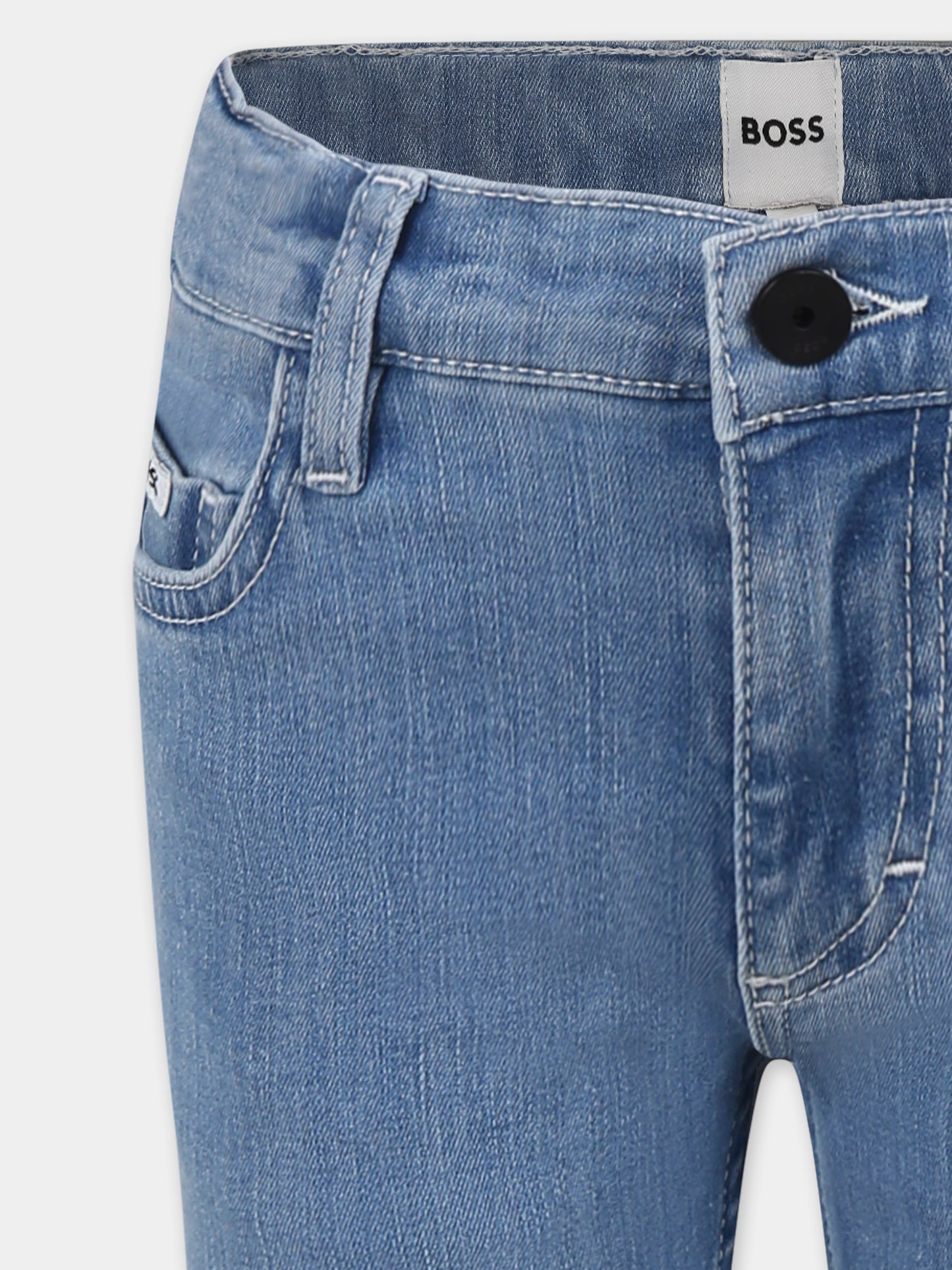 Jeans denim per bambino con logo,Boss,J51984 Z25