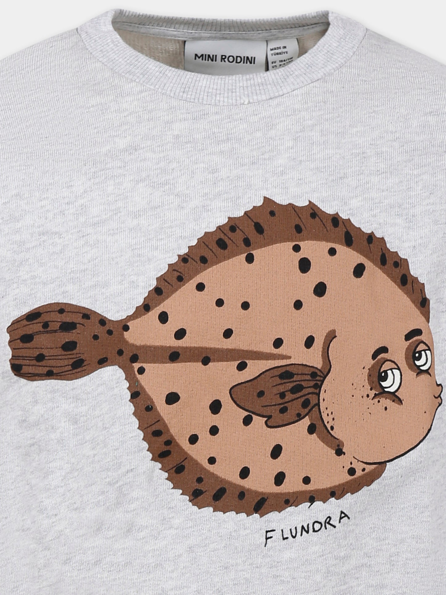 Felpa grigia per bambini con pesce palla,Mini Rodini,2522012894