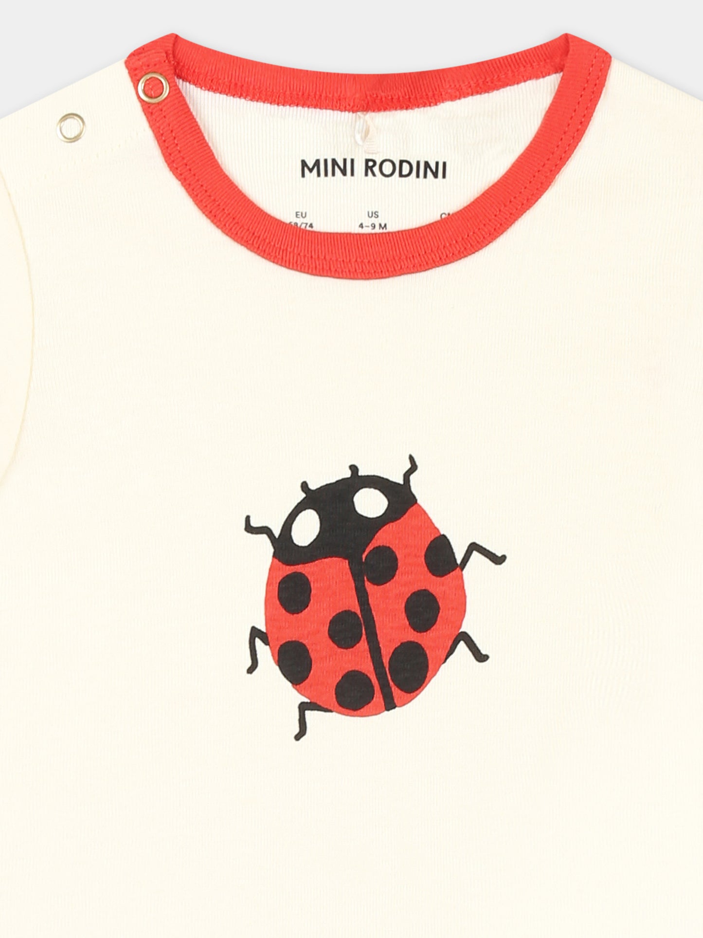 Body avorio per neonata con coccinella,Mini Rodini,2524011311