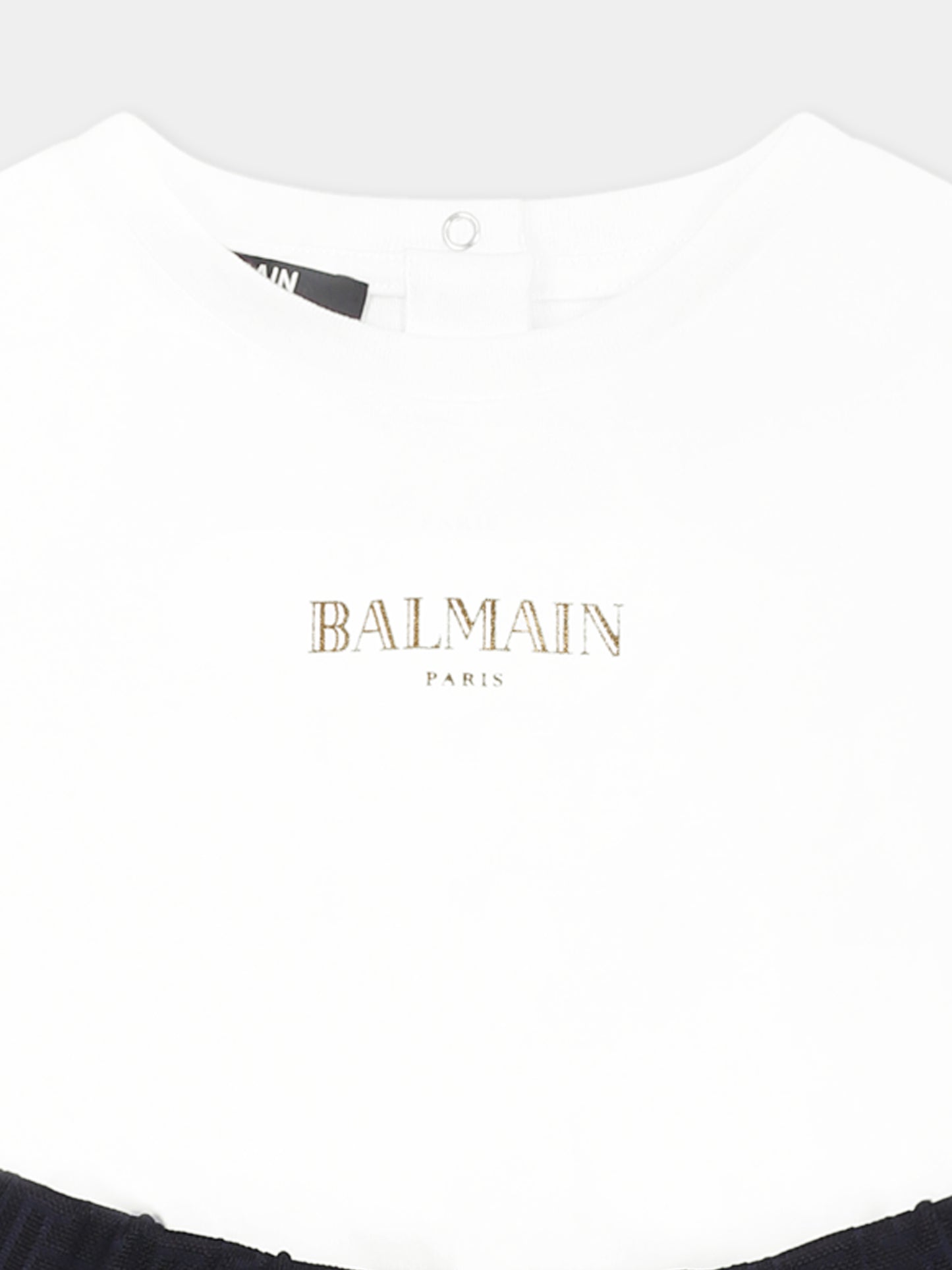 White dress for baby girl with logo