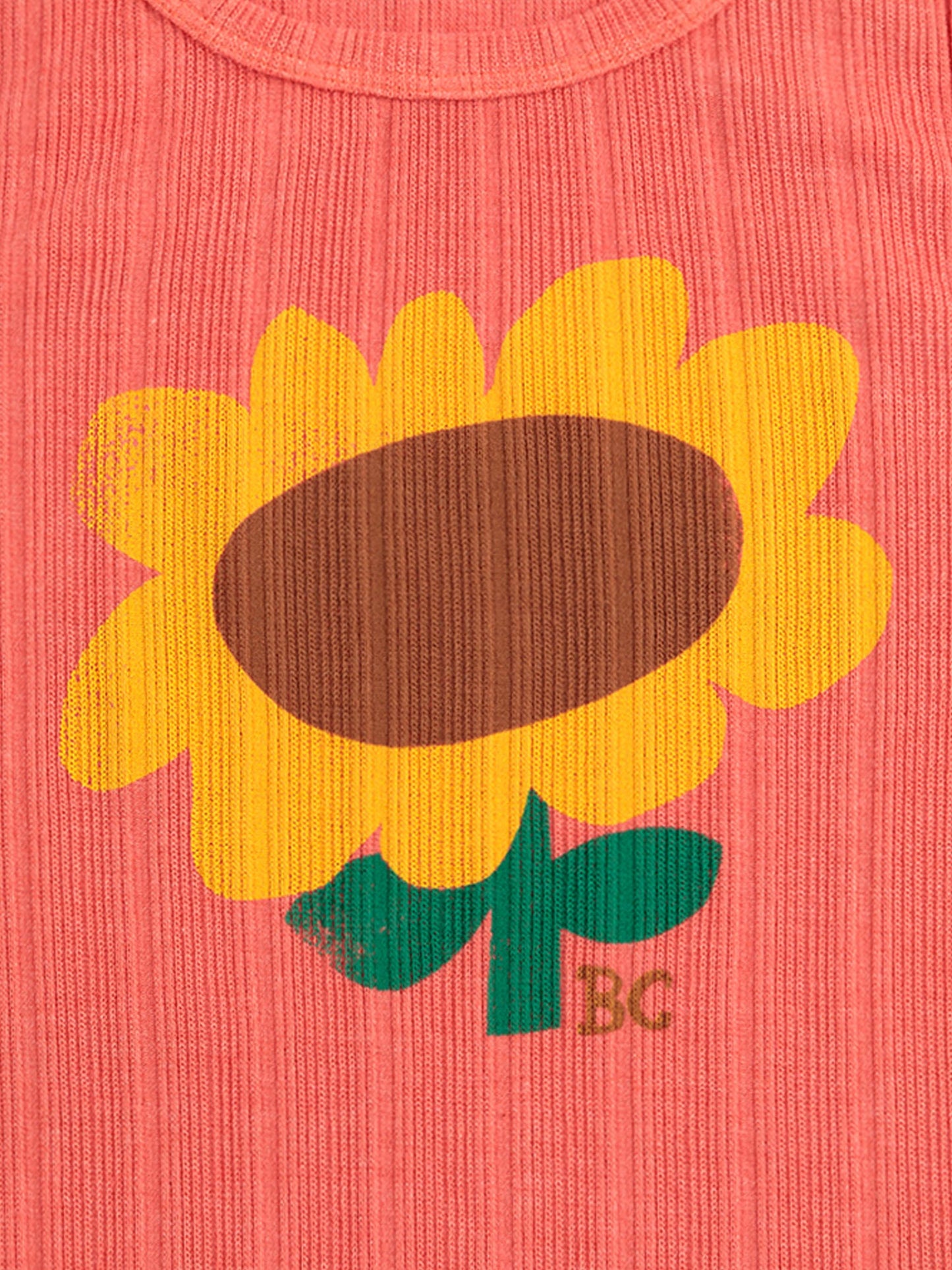 Red tank top for girl with sunflower