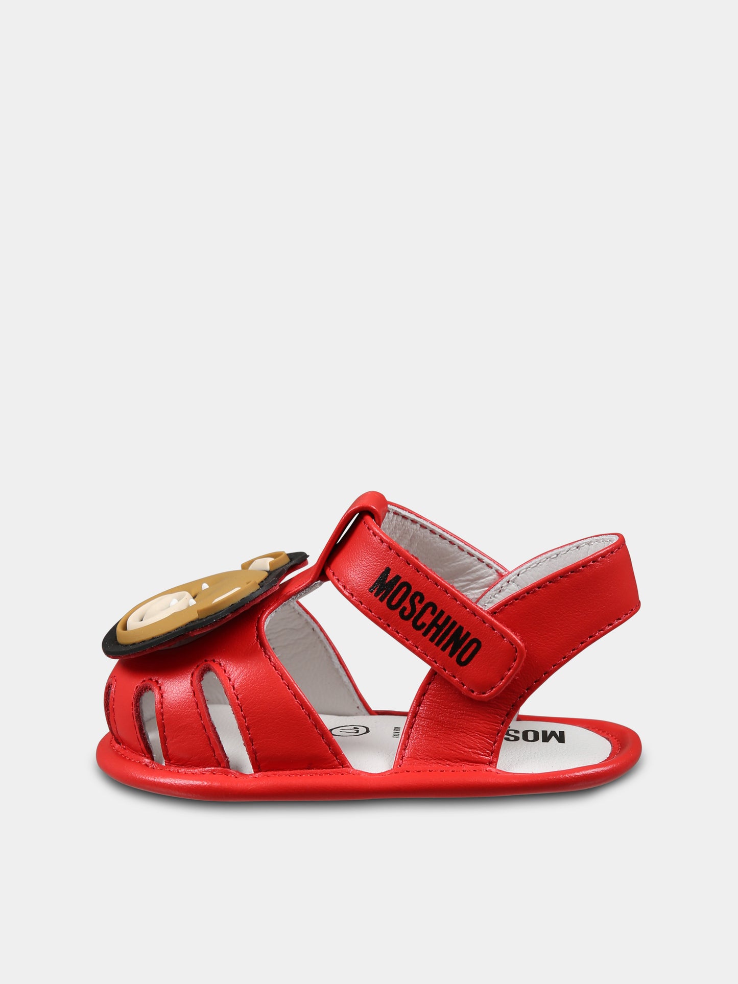 Ragnetti rossi per neonati con Teddy Bear,Moschino Kids,80387 65609