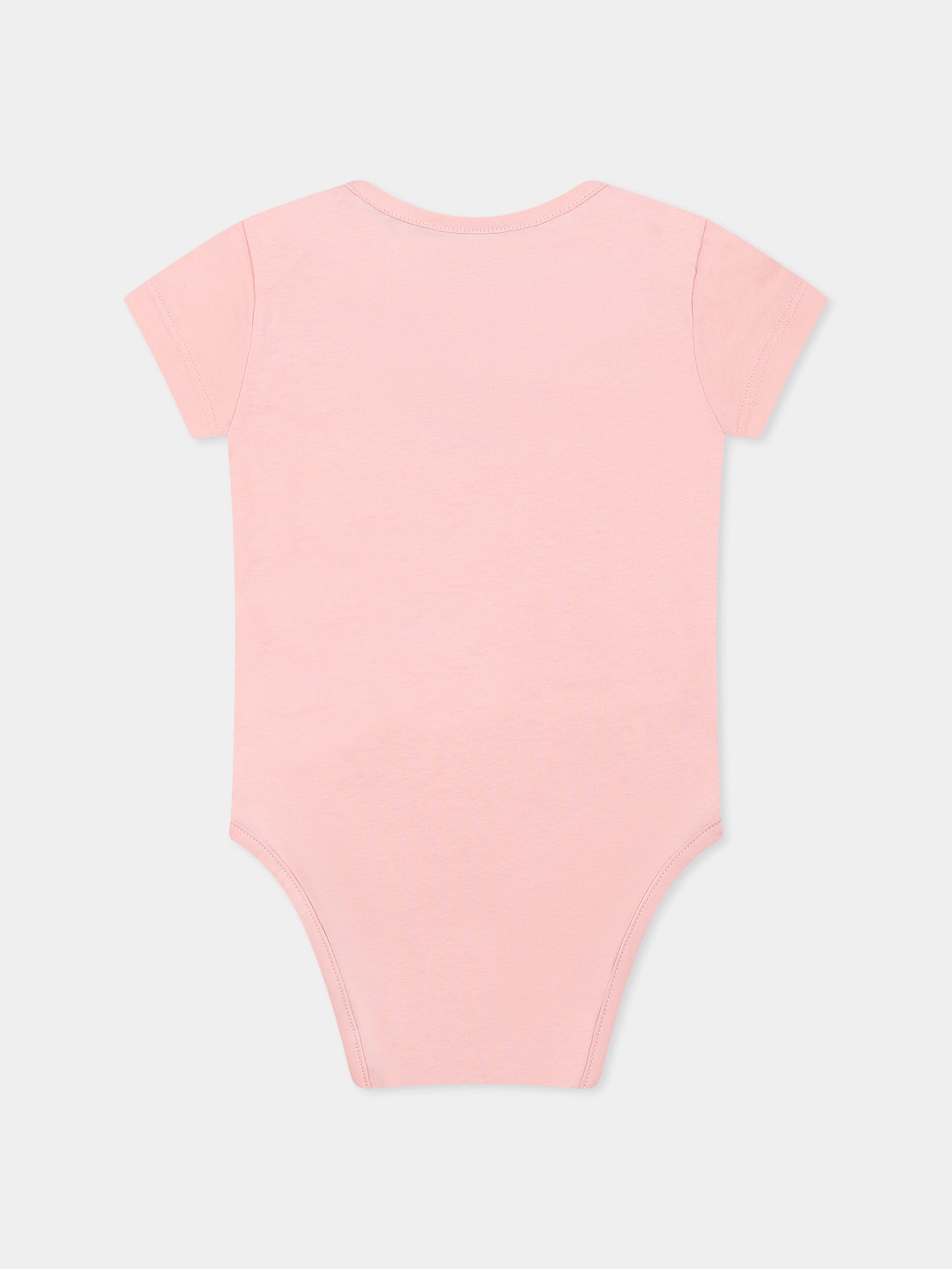 Set body rosa per neonata con Teddy Bear e stampa,Moschino Kids,M9Y017 LABA6 50209