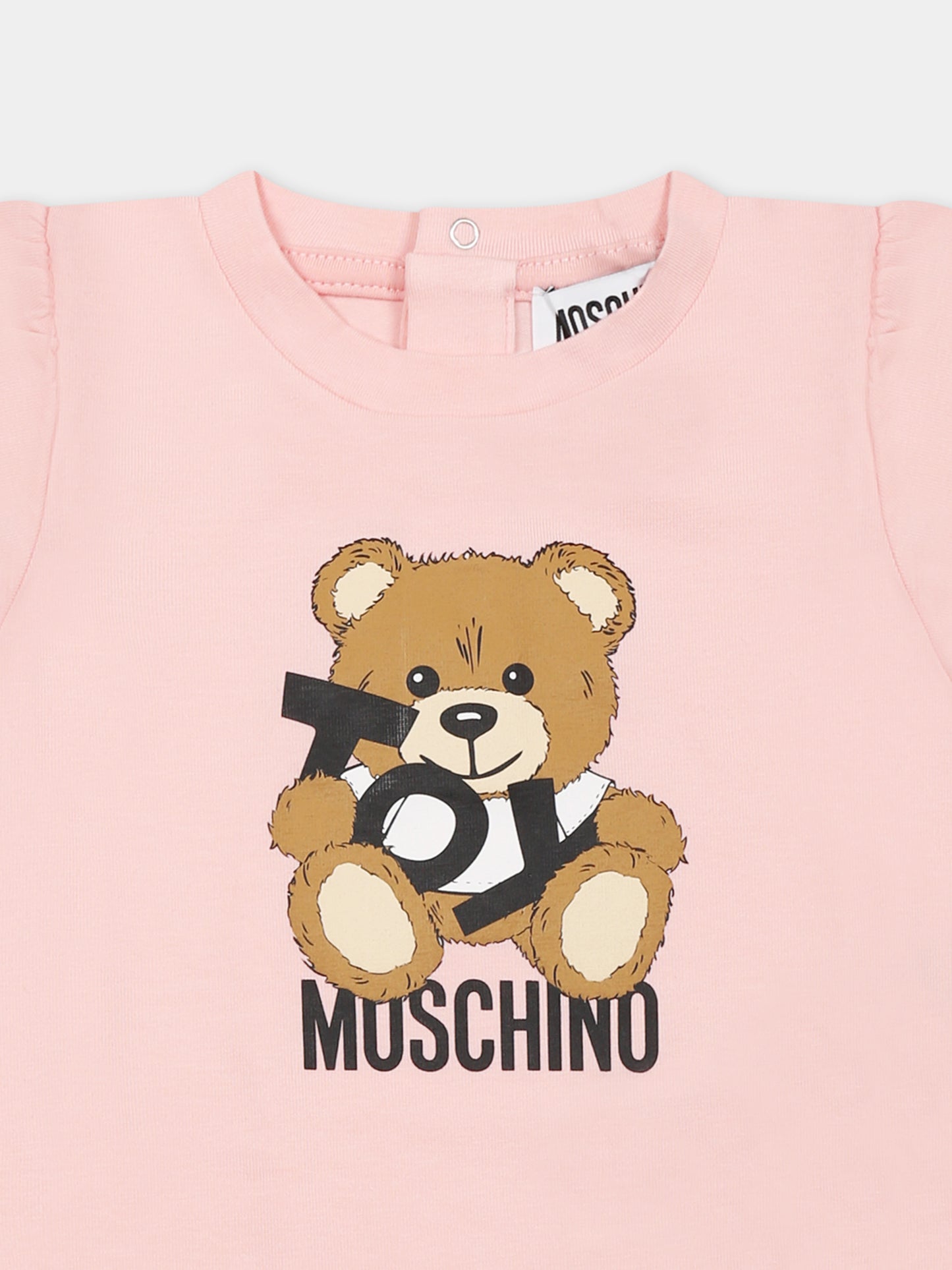 Pink t-shirt for baby girl with Teddy Bear