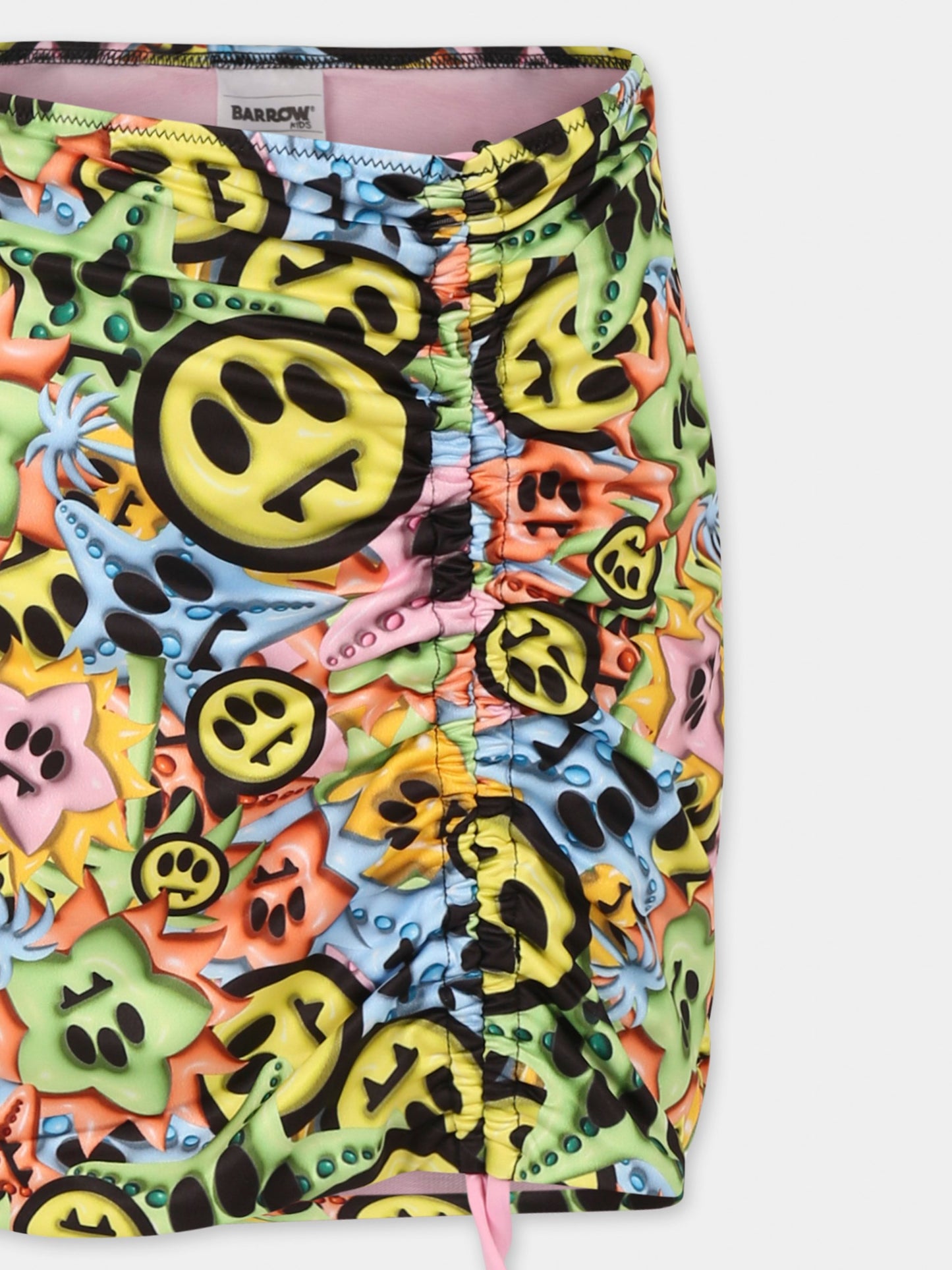 Copricostume multicolor per bambina con smile all over,Barrow,S5BKJGSK189 140