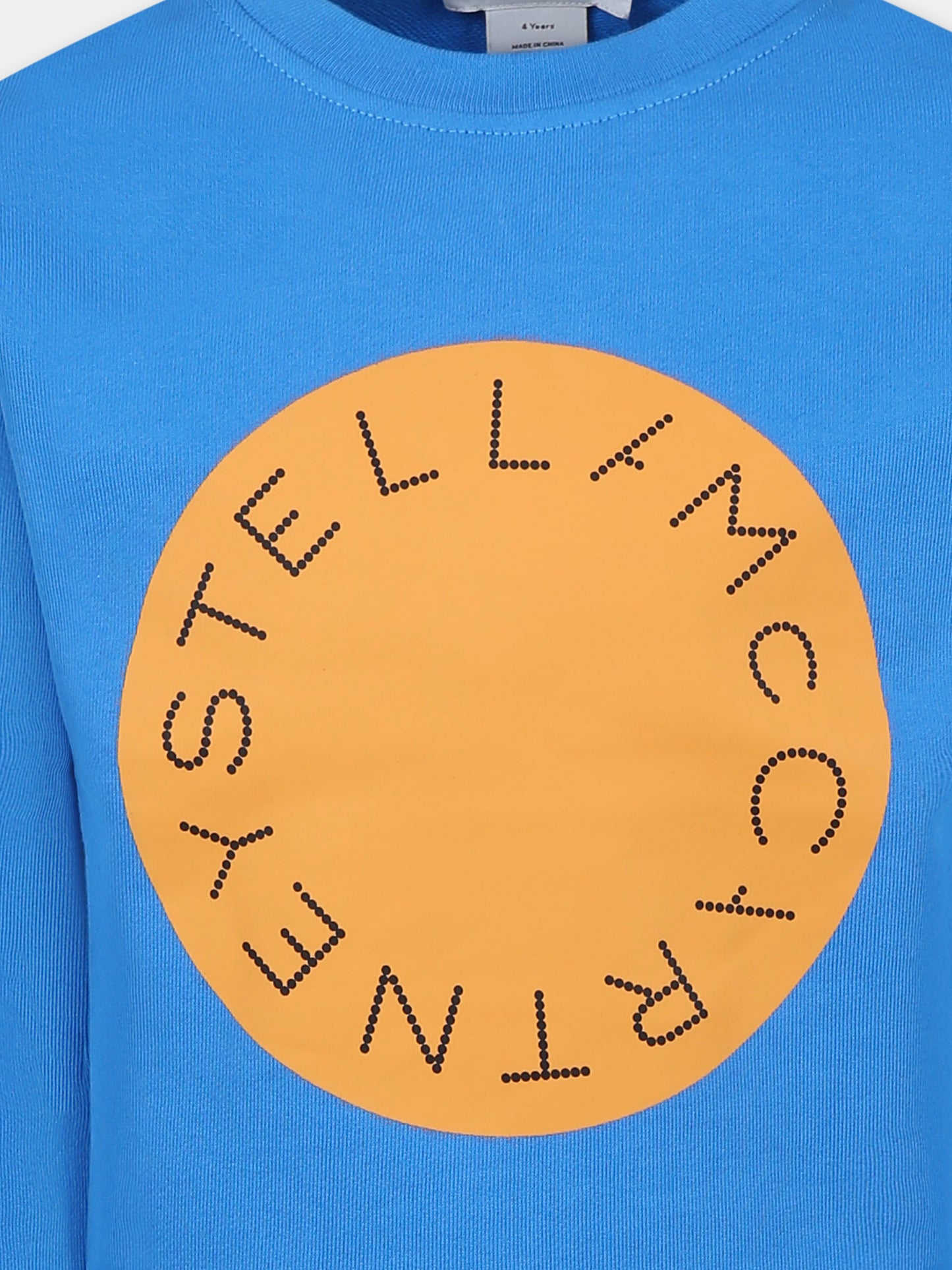 Felpa azzurra per bambino con logo,Stella Mccartney Kids,TW4P30 Z0499 612