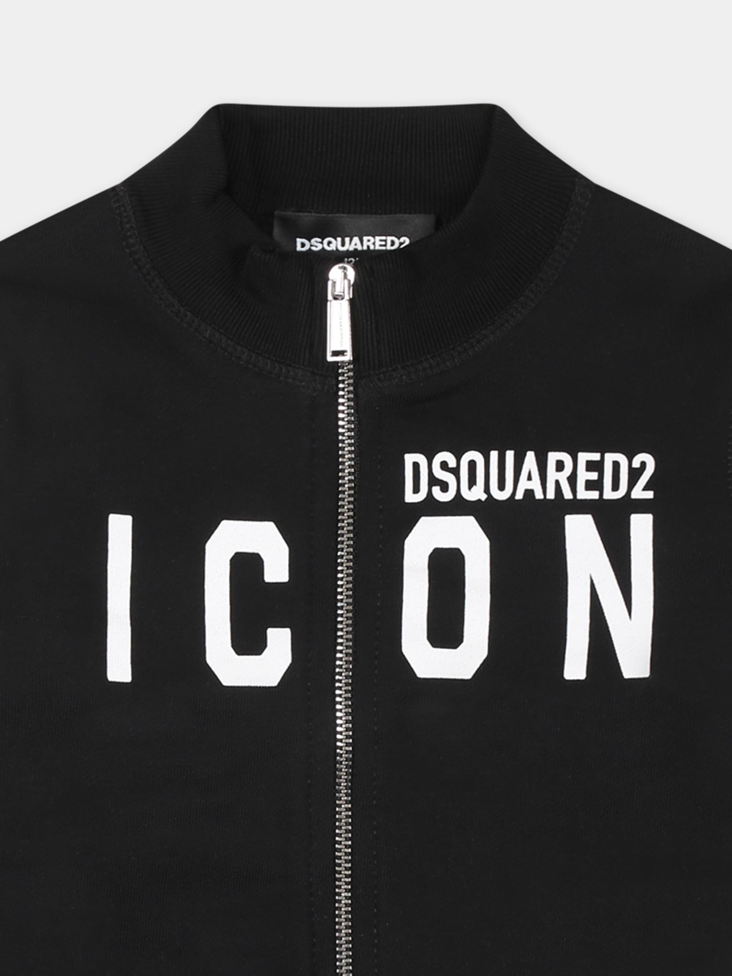 Felpa nera per neonato con logo Icon,Dsquared2,DQ2969 D0094 D2S912B DQ900