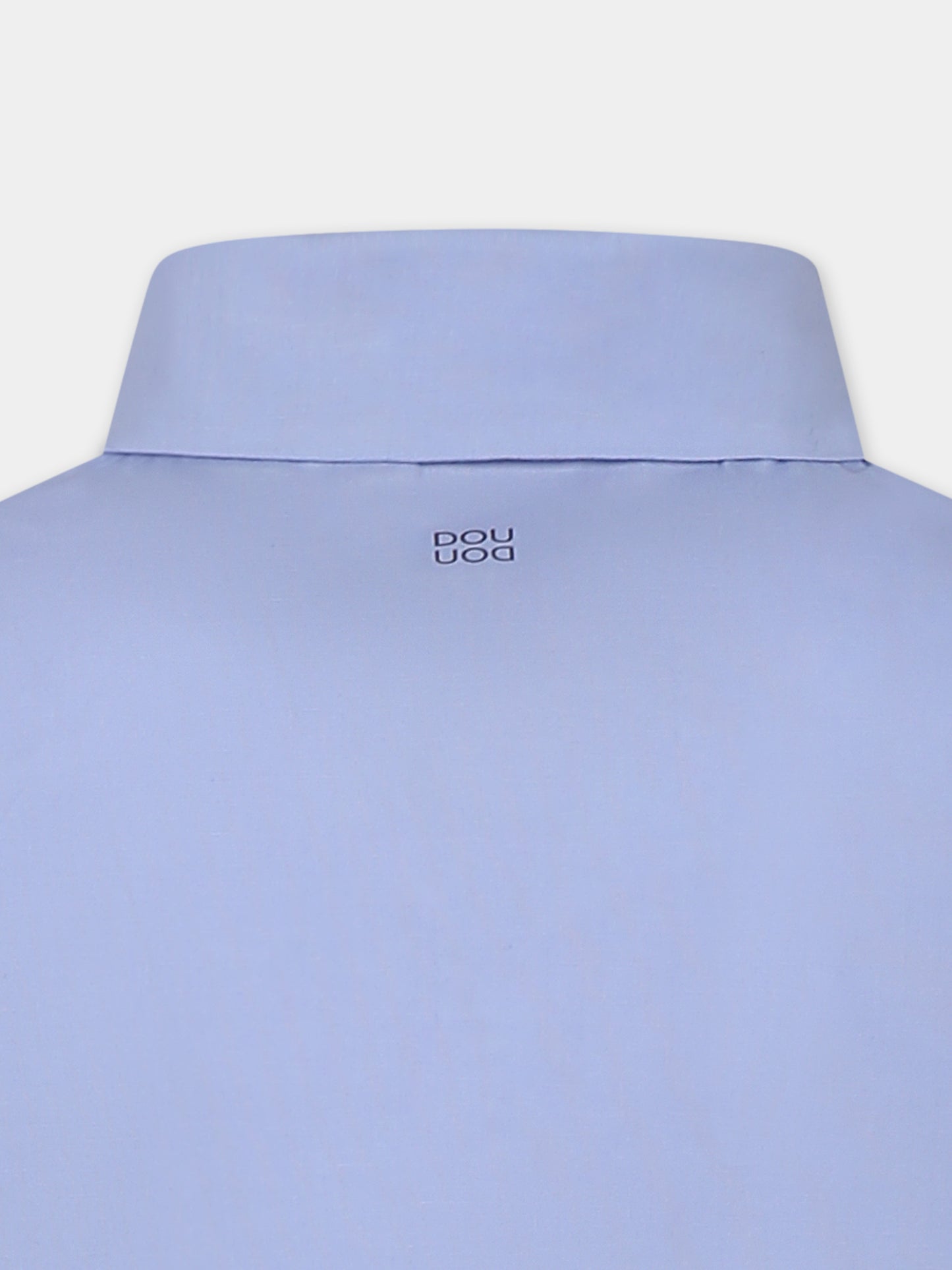 Camicia celeste per bambina con logo,Douuod Kids,DW5P10 P0522 679