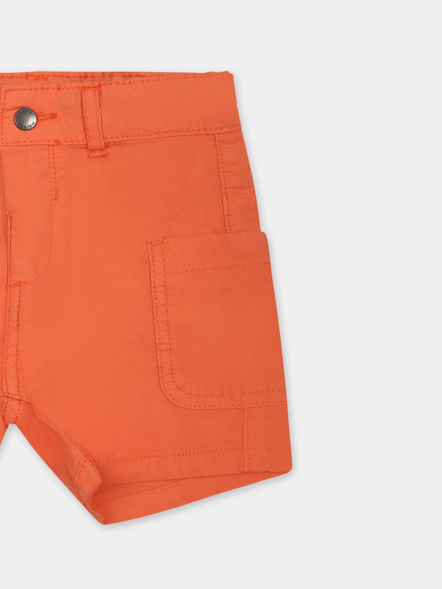 Shorts arancioni per neonato,Mayoral,1245 018