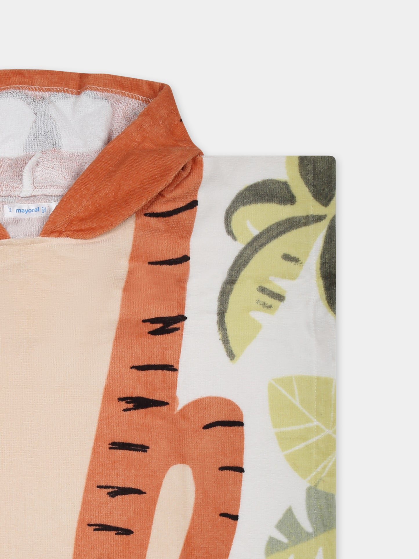 Accappatoio multicolor per neonato con tigre,Mayoral,10894 073