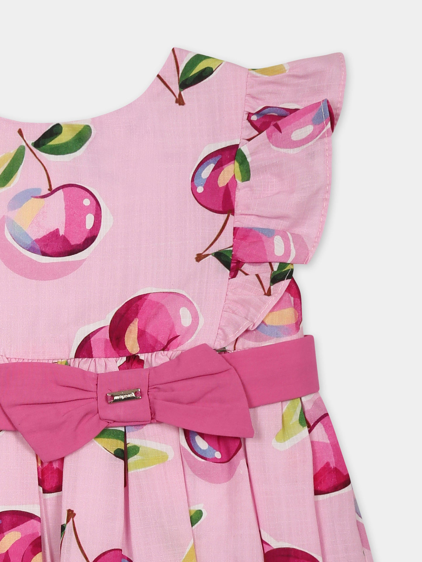 Vestito rosa per neonata con ciliegie,Mayoral,1914 018