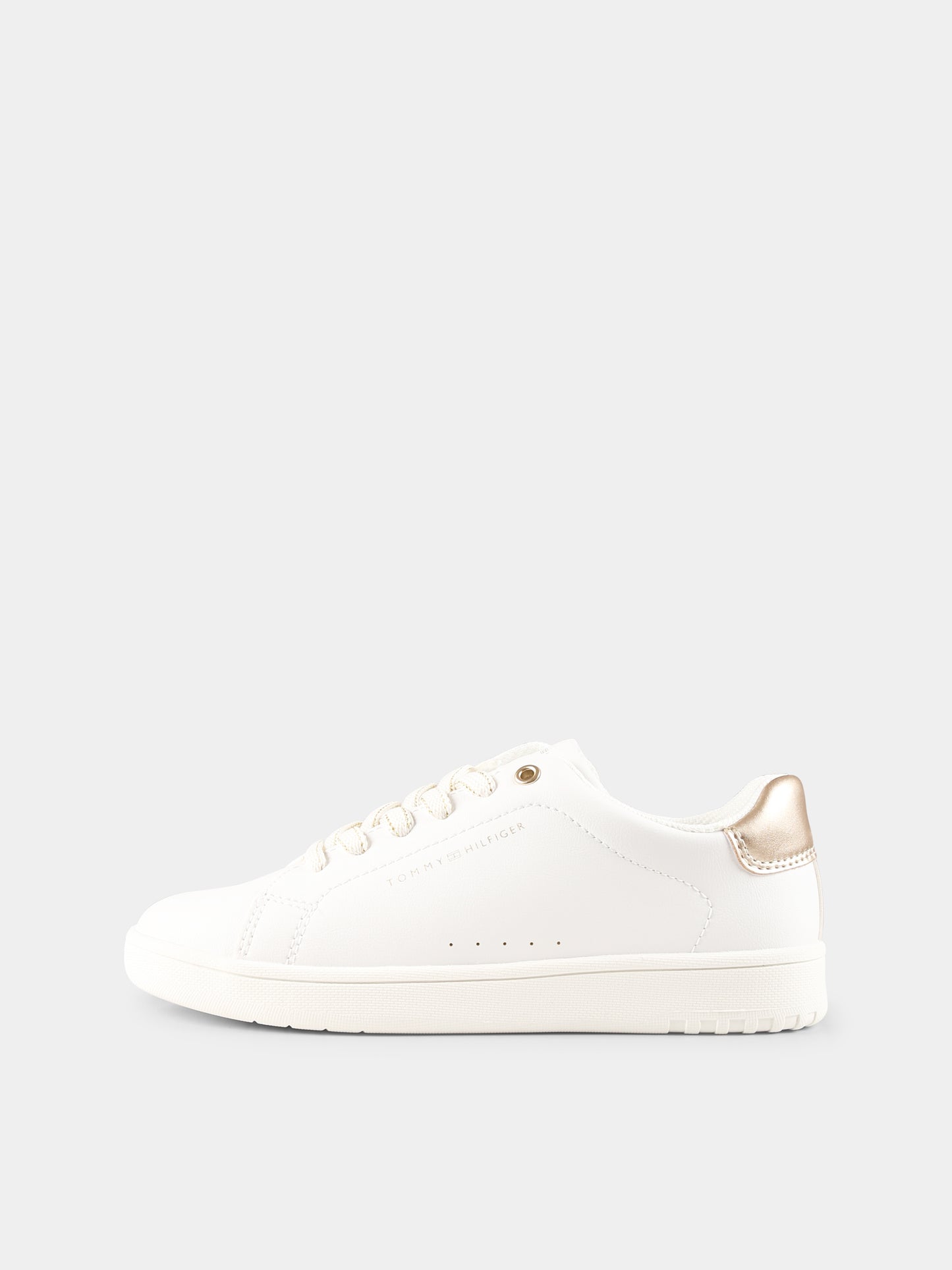 Sneakers bianche per bambina con logo,Tommy Hilfiger Junior,T3A9 33736 1355X068