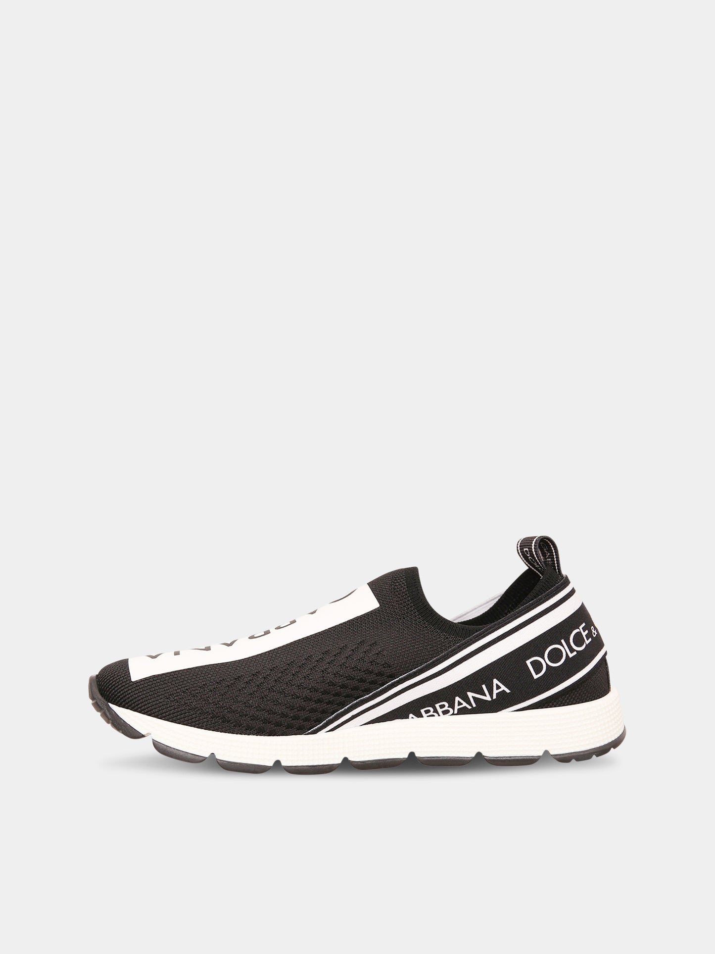 Sneaker nere con logo bianco e nero,Dolce & Gabbana Kids,D10723 AH677 89690