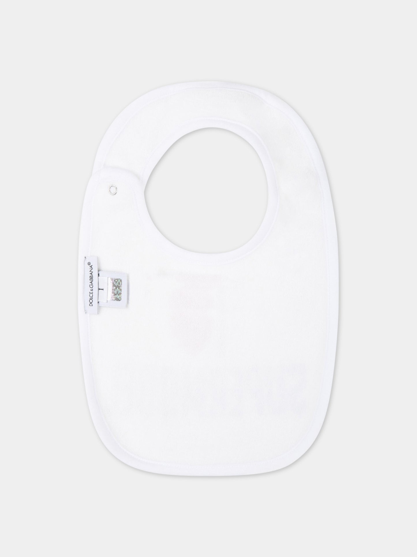 Set bianco per neonati con cuore rosso,Dolce & Gabbana Kids,L2JOU7 G7BIZ HW3FP