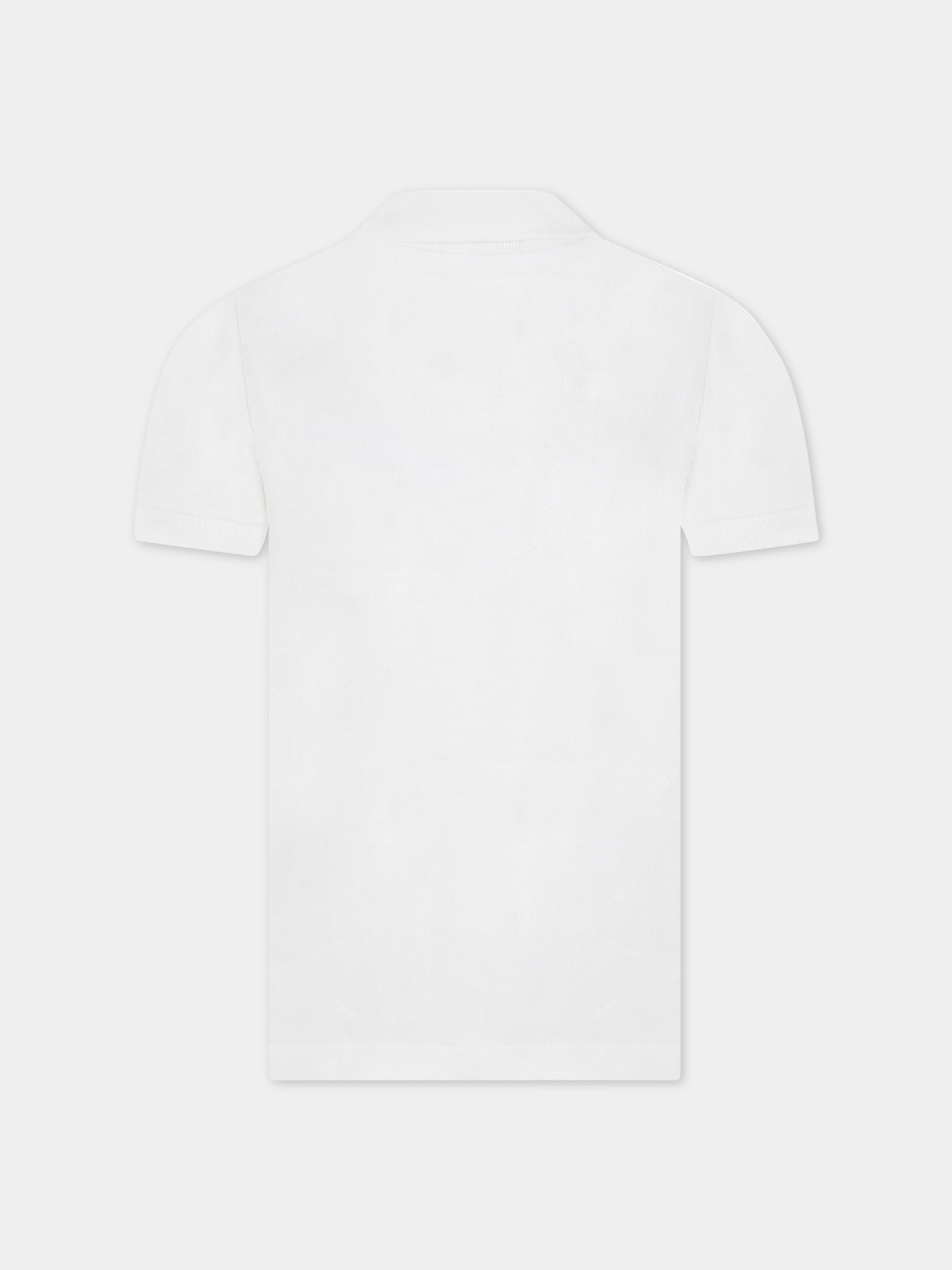 Polo bianca per bambini con iconico cavallino,Ralph Lauren Kids,603252004