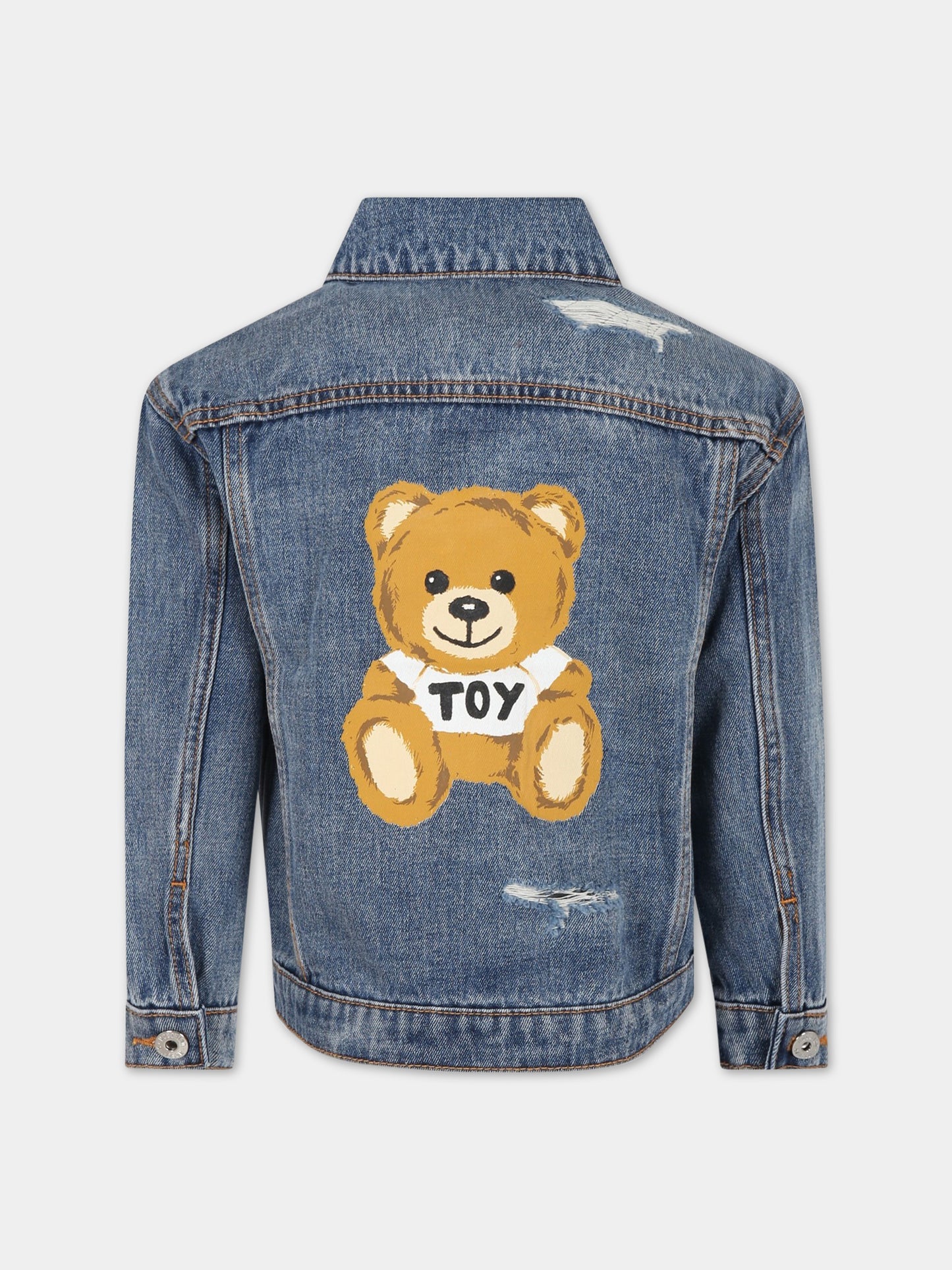 Giacca blu per bambino con Teddy Bear e logo,Moschino Kids,HUS03S L0E01 40362